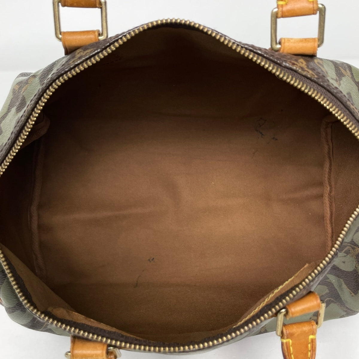 Louis Vuitton Khaki Brown Monogram Graffiti Handbag (Pre-Owned)