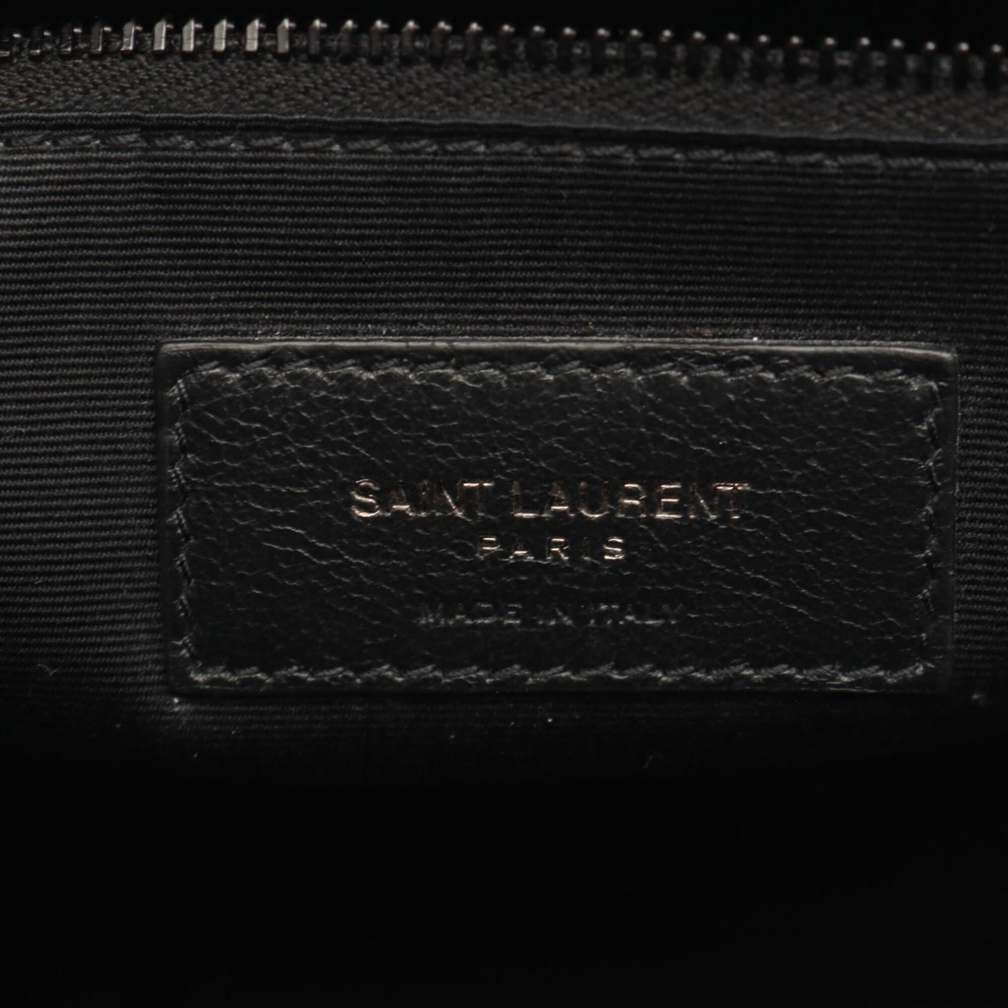 Yves Saint Laurent Black Leather Handbag Shoulder Bag (Pre-Owned)