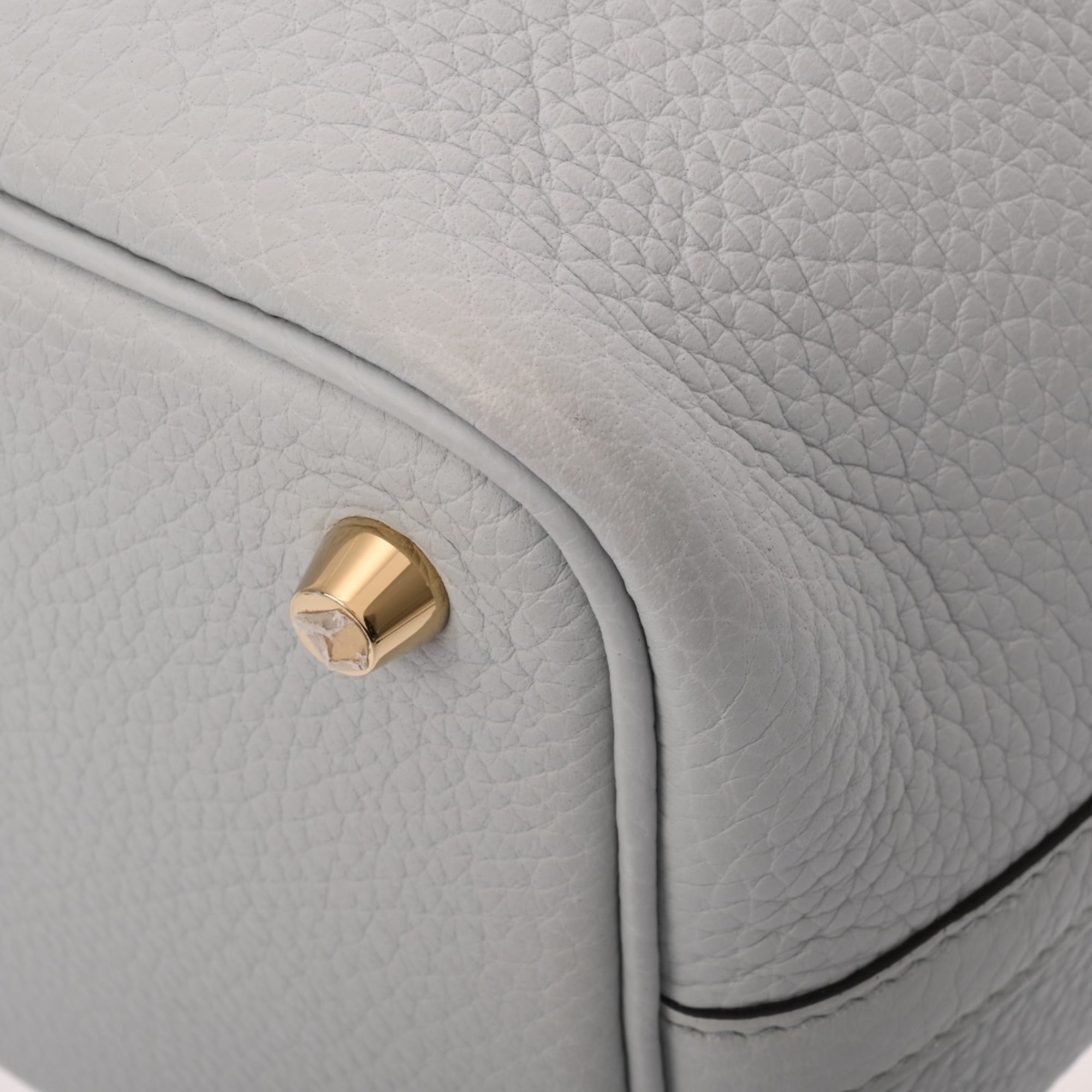 Hermes Blue Taurillon Clemence Leather Handbag (Pre-Owned)