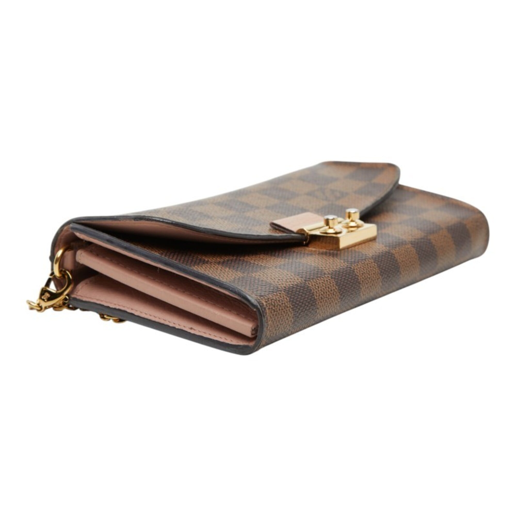 Louis Vuitton Brown Rose Ballerine Pvc Leather Chain/Shoulder Wallet (Pre-Owned)