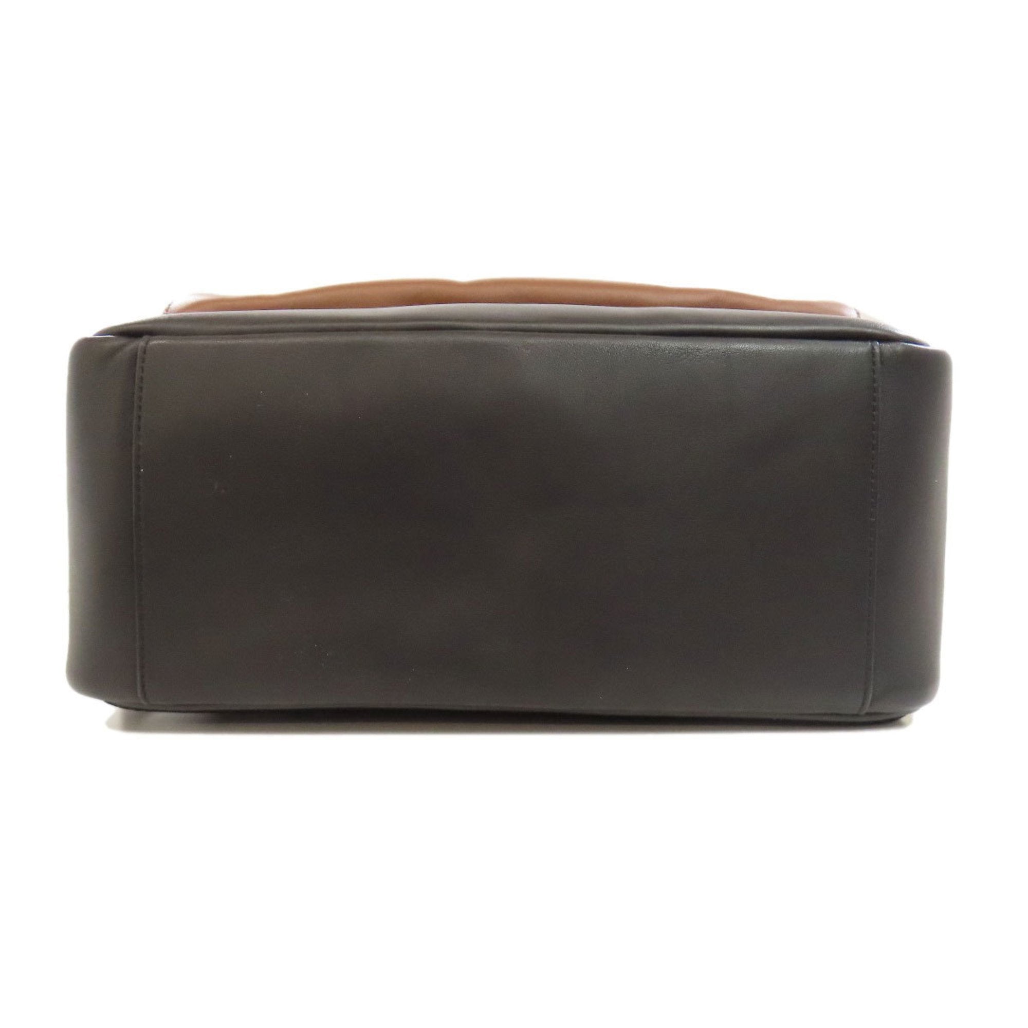 Coach Black Brown Leather Backpack (Pre-Owned)