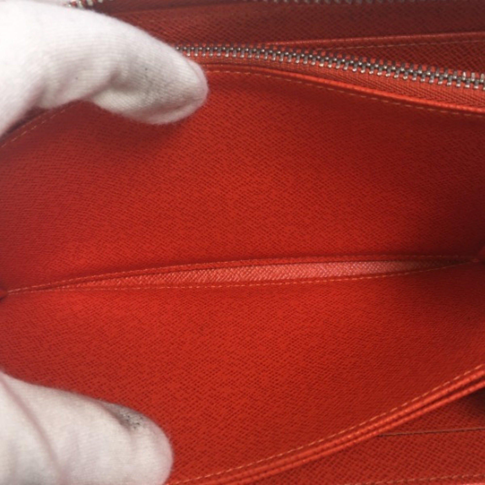 Louis Vuitton Epi Orange Epi Leather Long Wallet (Bi-Fold) (Pre-Owned)