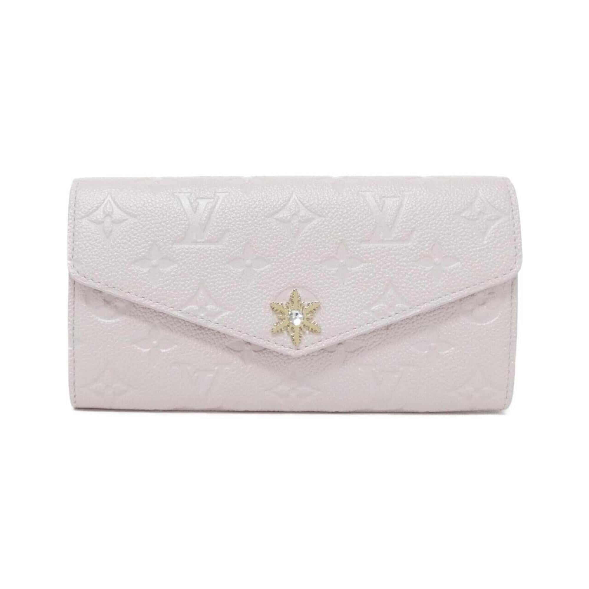 Louis Vuitton Pink Leather Long Wallet (Bi-Fold) (Pre-Owned)