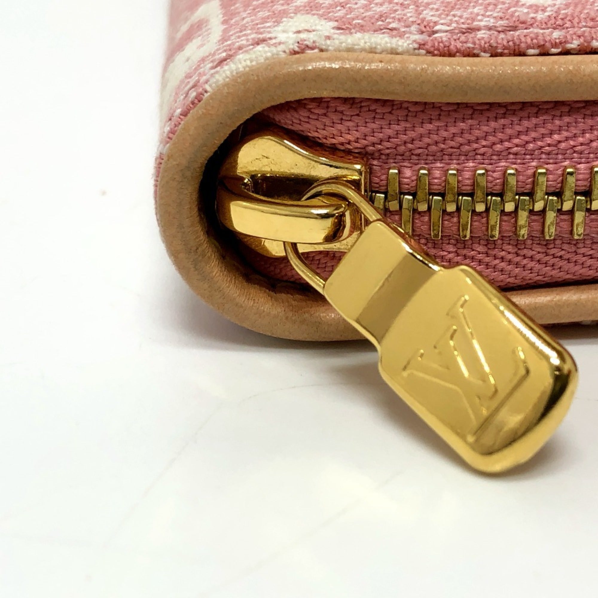 Louis Vuitton Monogram Denim Pink Monogram Denim Long Wallet (Bi-Fold) (Pre-Owned)