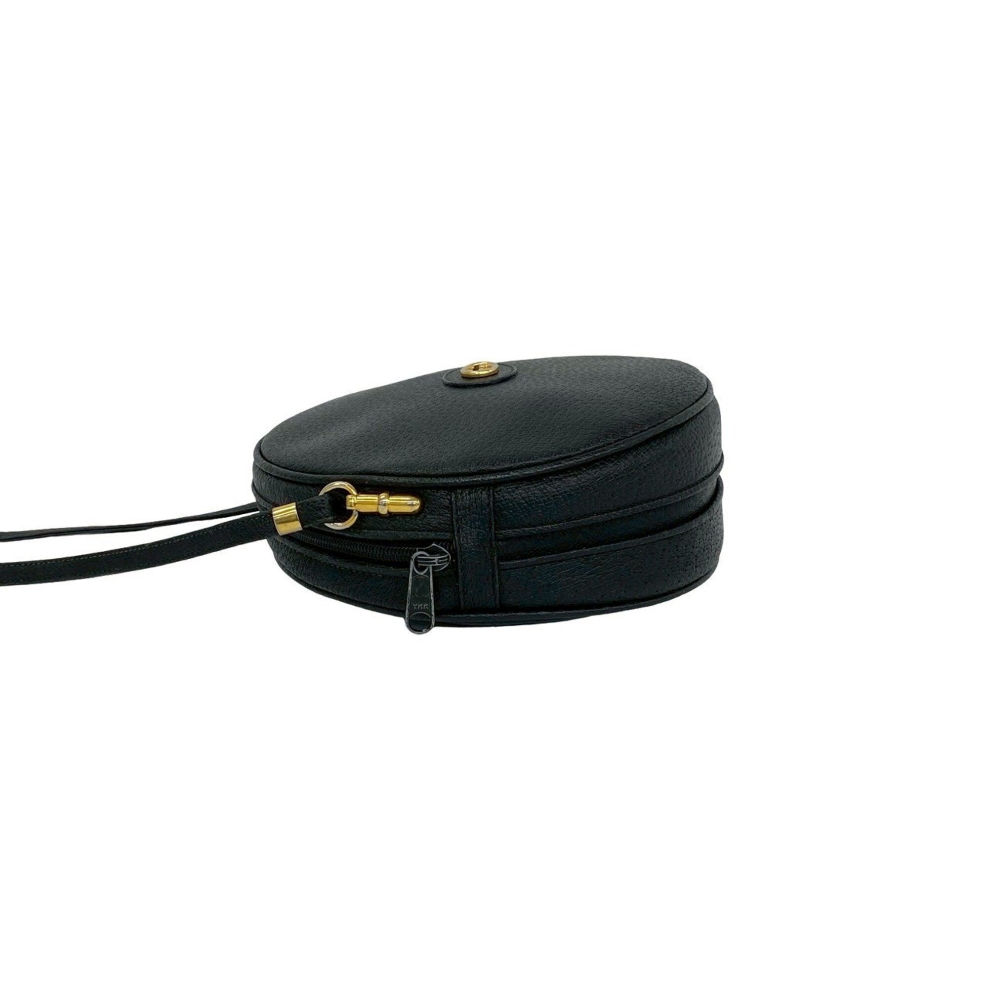 Gucci Black Leather Pochette Shoulder Bag (Pre-Owned)