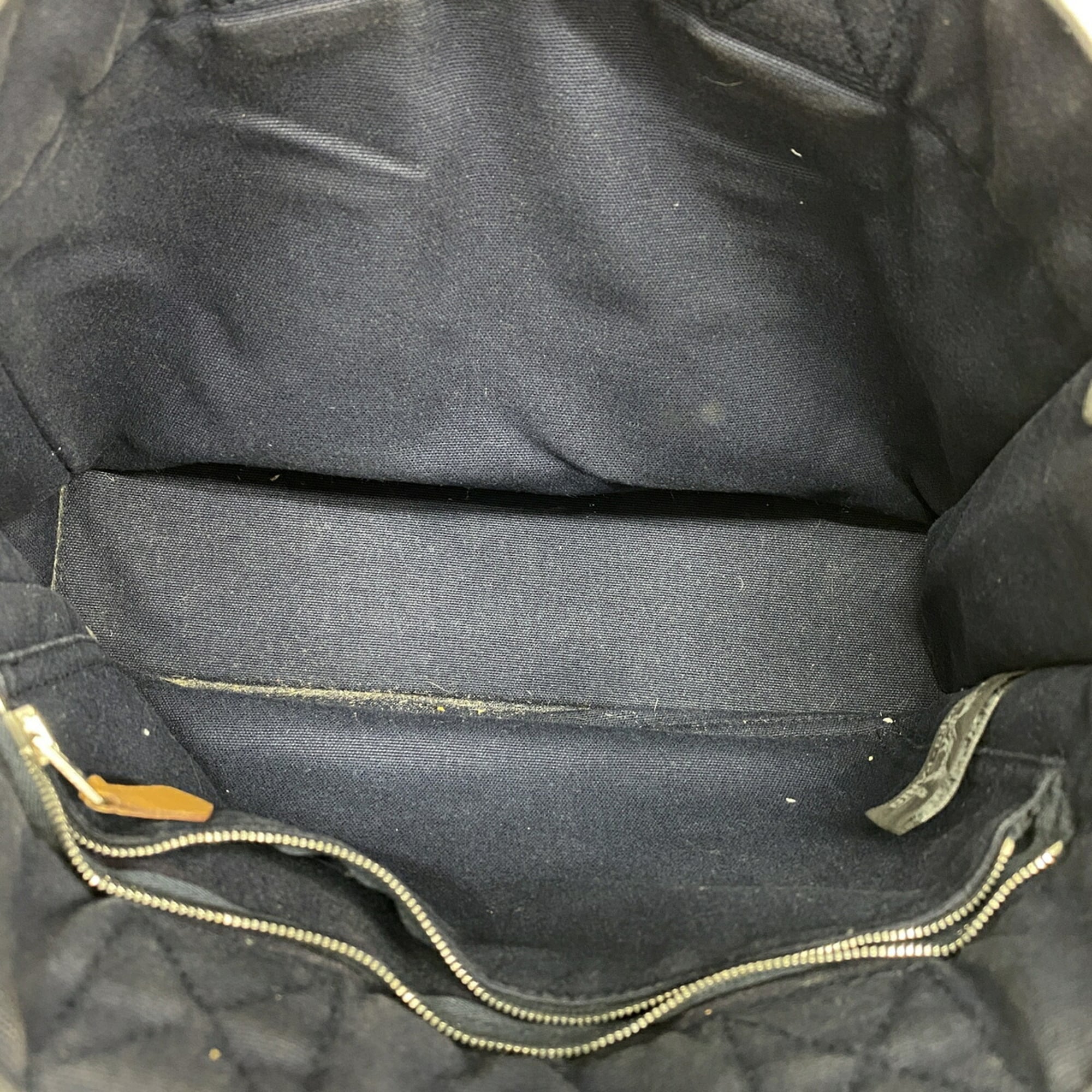 Hermes Navy Canvas Handbag (Pre-Owned)