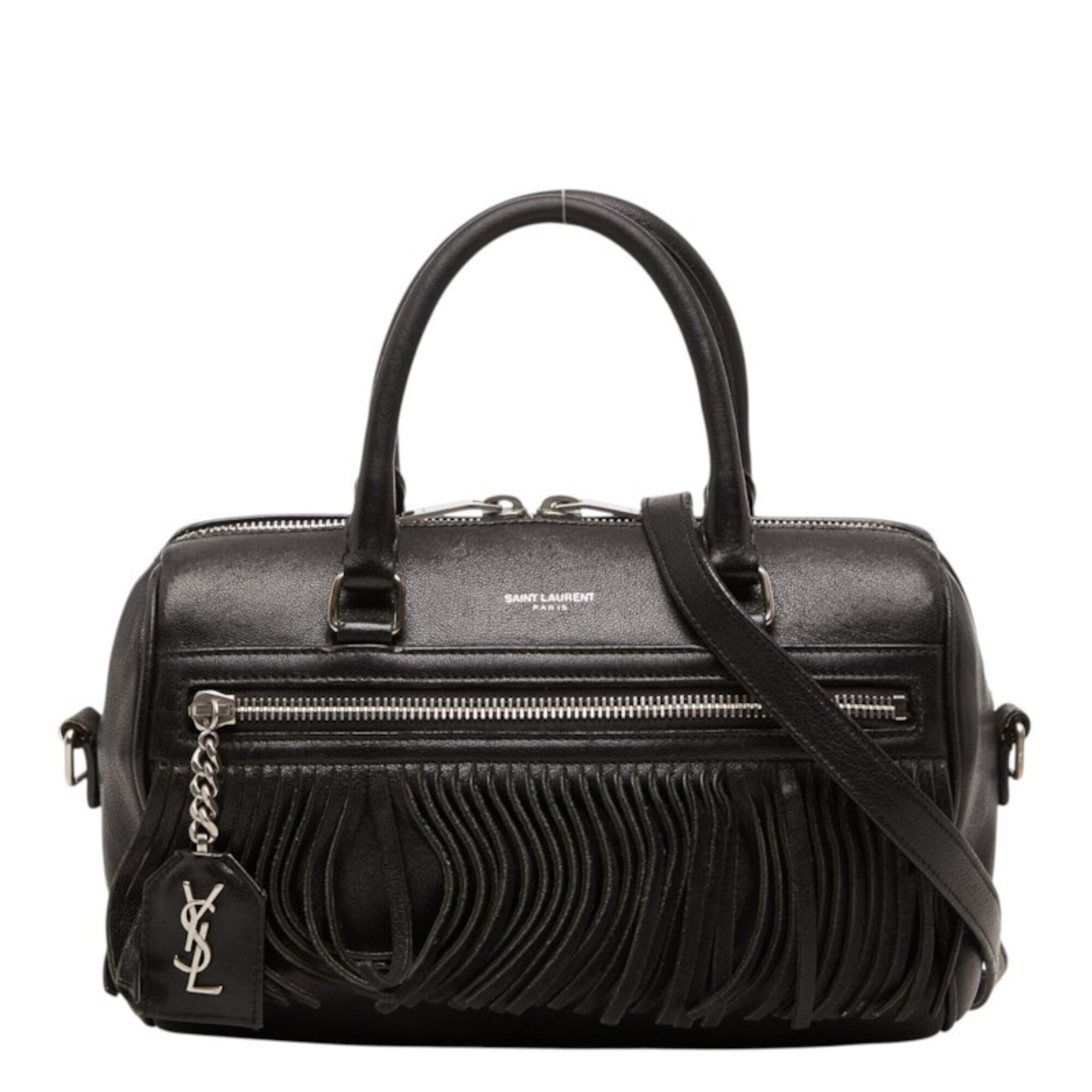 Saint Laurent Black Leather Handbag Shoulder Bag (Pre-Owned)