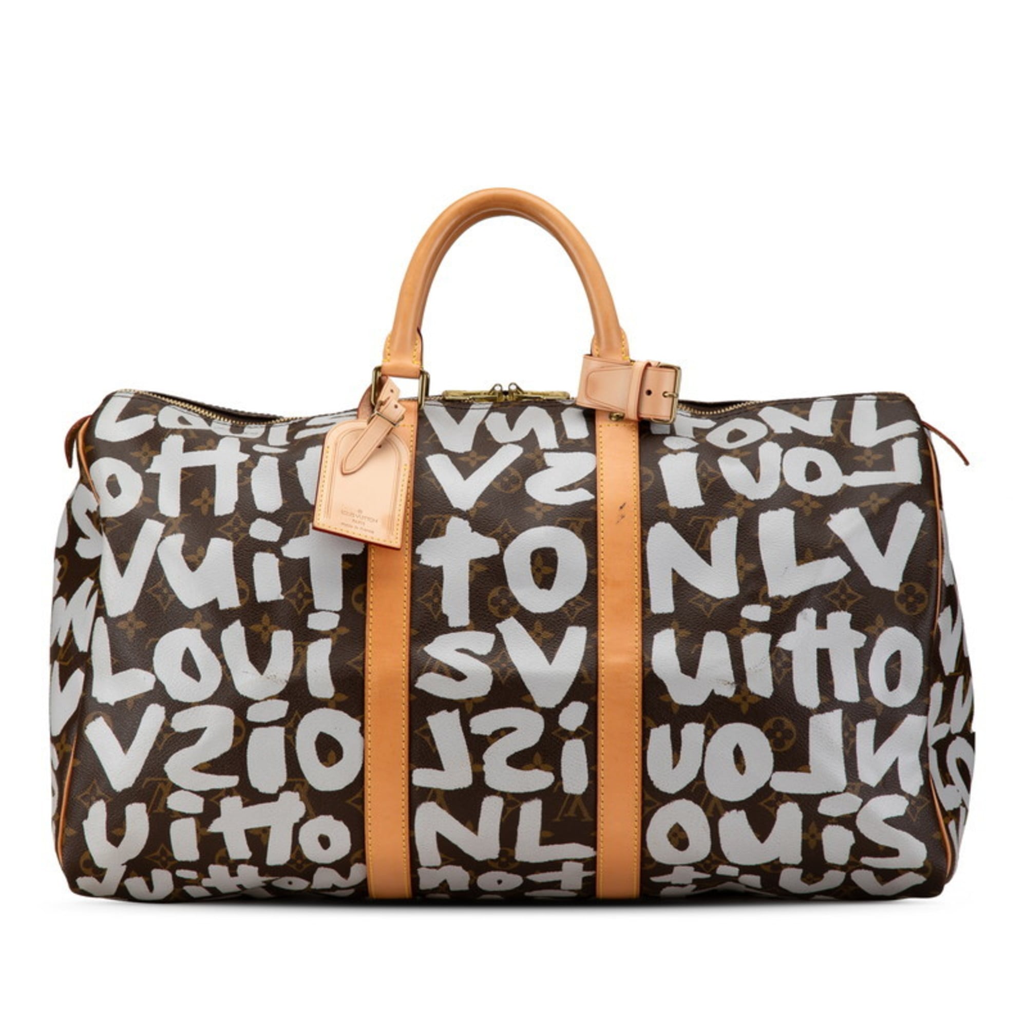 Louis Vuitton Argent Brown Pvc Leather Boston Bag (Pre-Owned)
