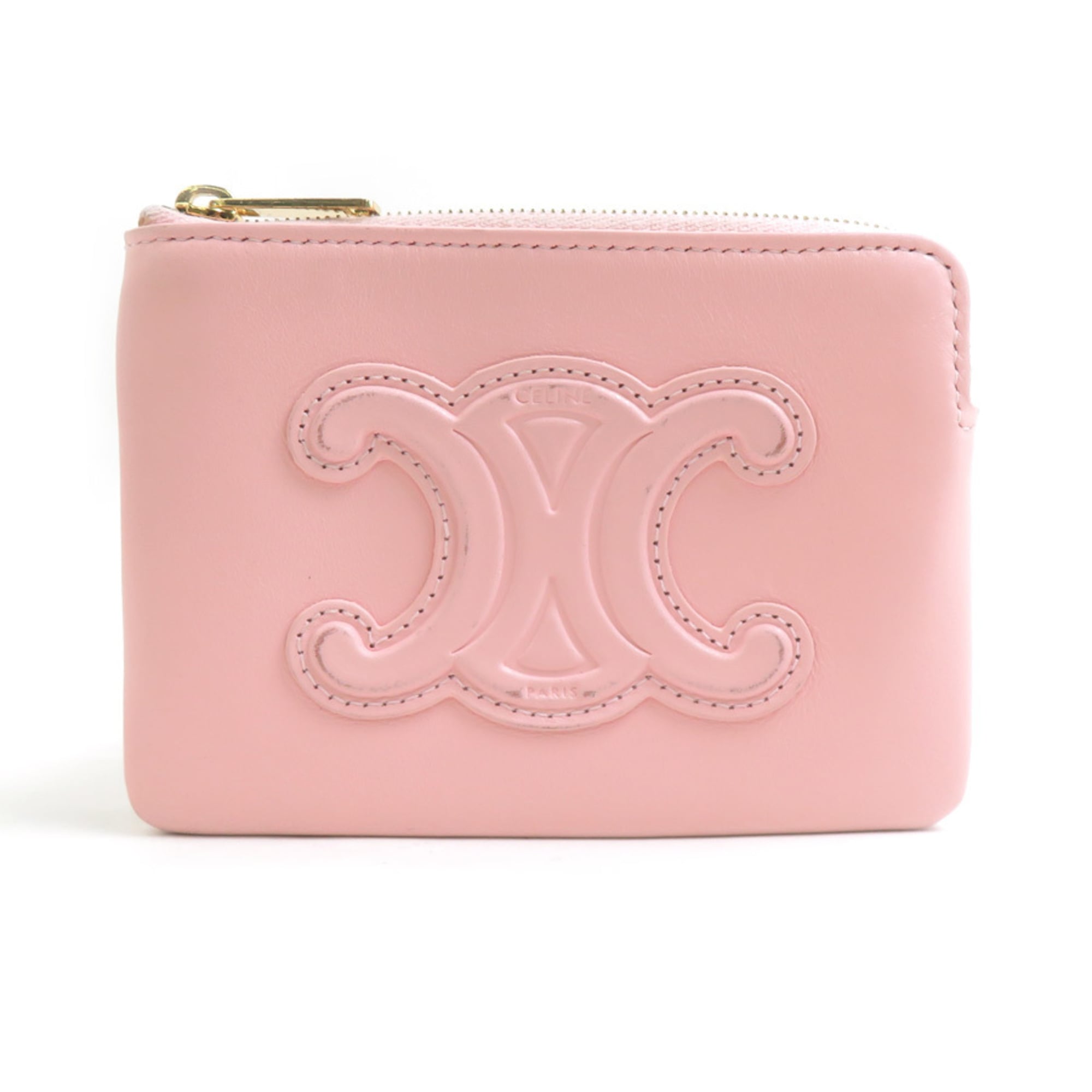 Celine Pink Leather Coin Purse/Coin Case (Pre-Owned)