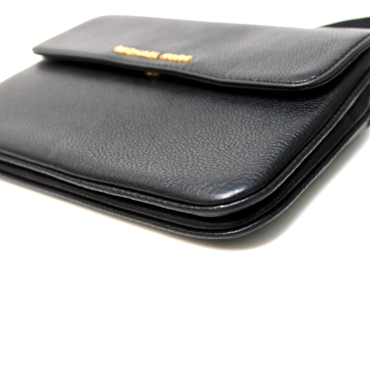 Michael Kors Black Leather Pochette Shoulder Bag (Pre-Owned)