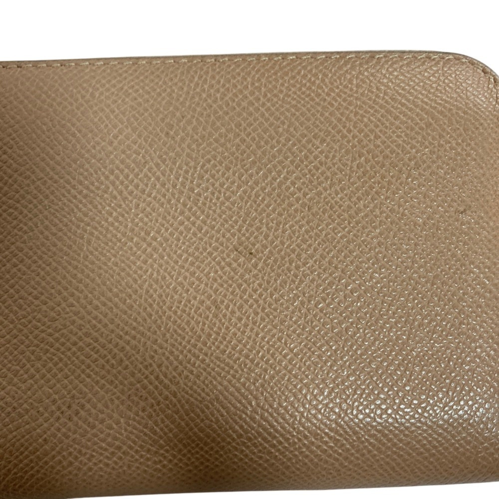 Christian Dior Beige Leather Long Wallet (Bi-Fold) (Pre-Owned)