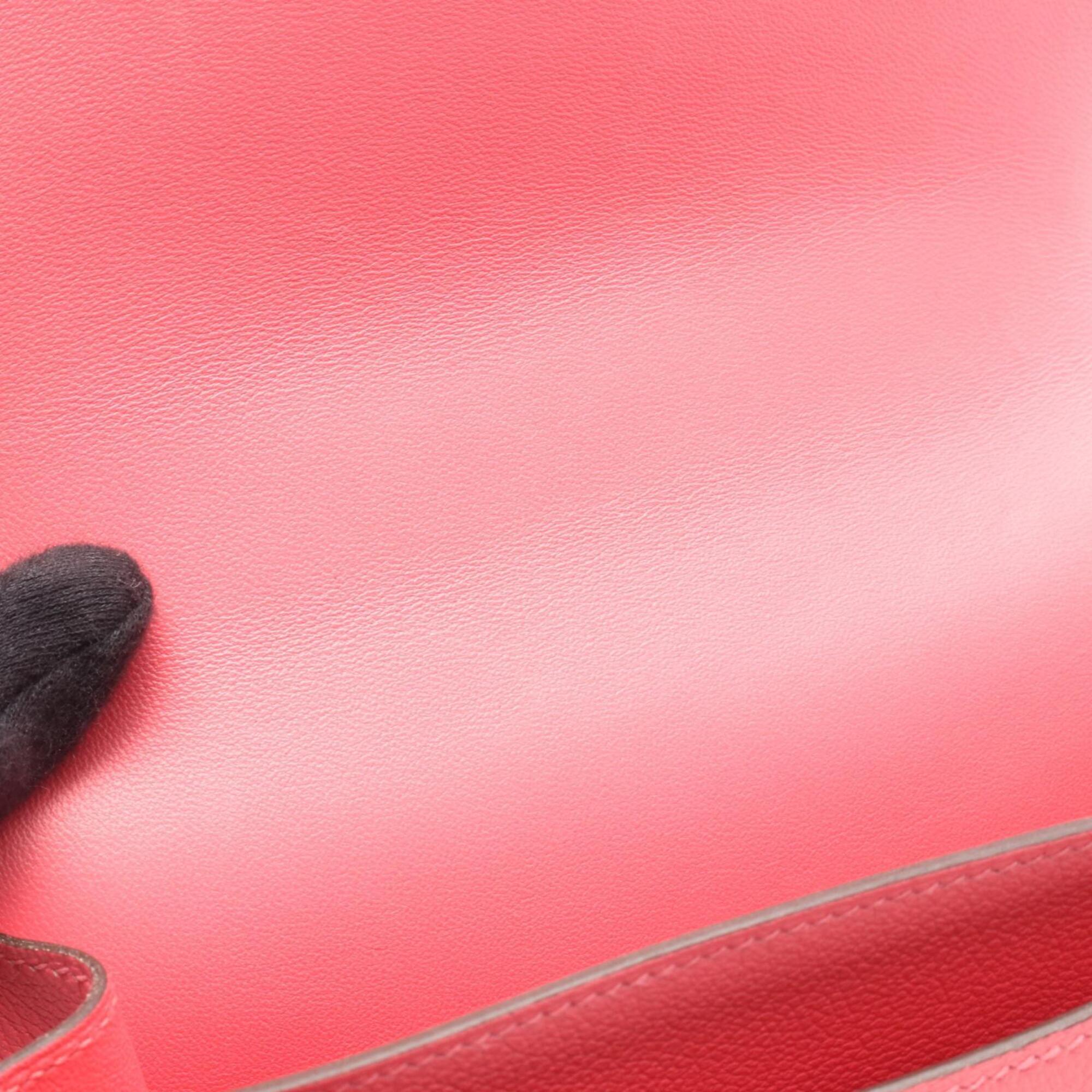 Hermes Pink Evercalf Leather Leather Handbag Shoulder Bag (Pre-Owned)