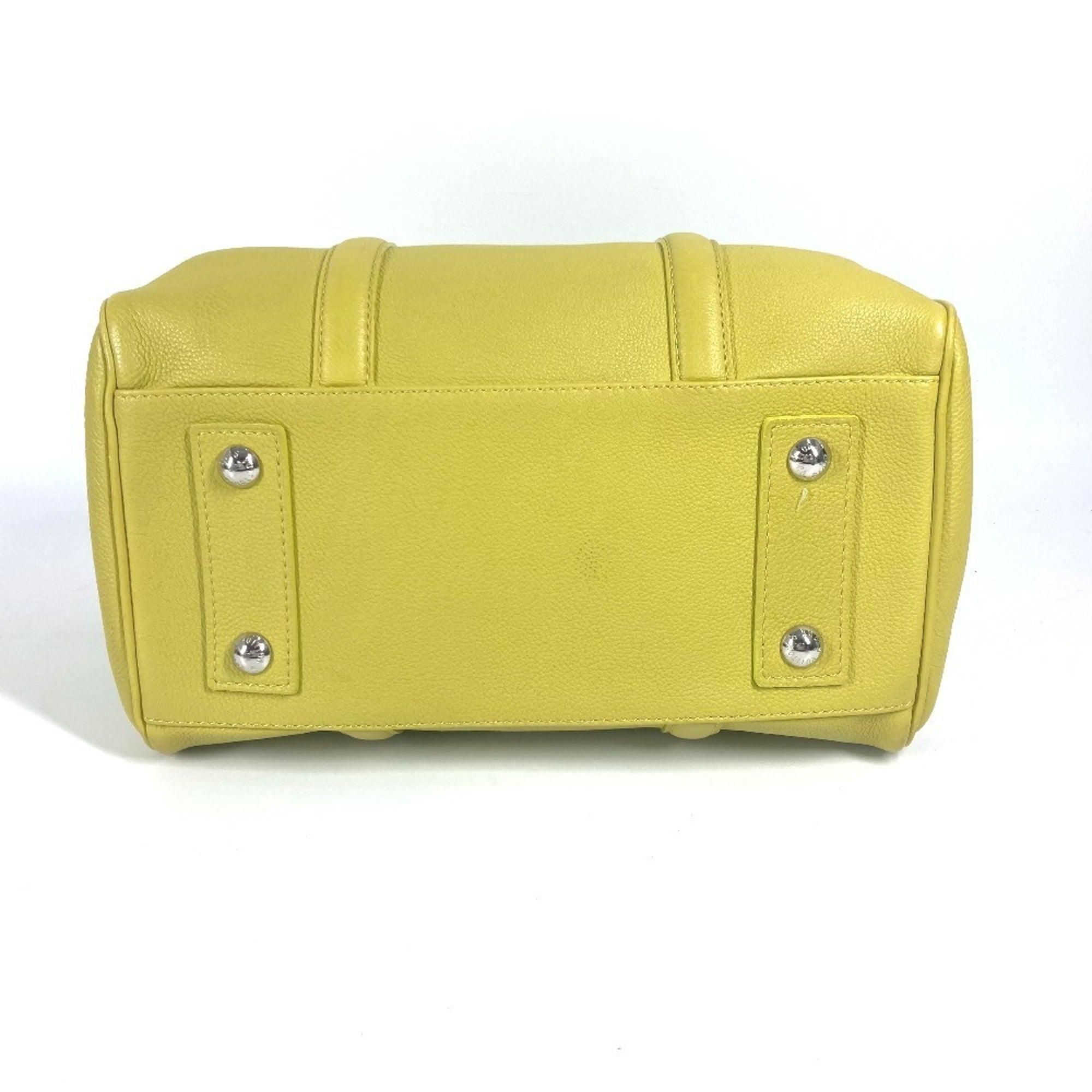 Louis Vuitton Pistache Yellow Leather Boston Bag Handbag Shoulder Bag (Pre-Owned)