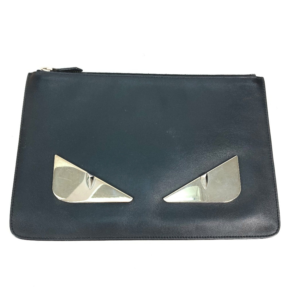 Fendi Black Leather Clutch Bag (Pre-Owned)
