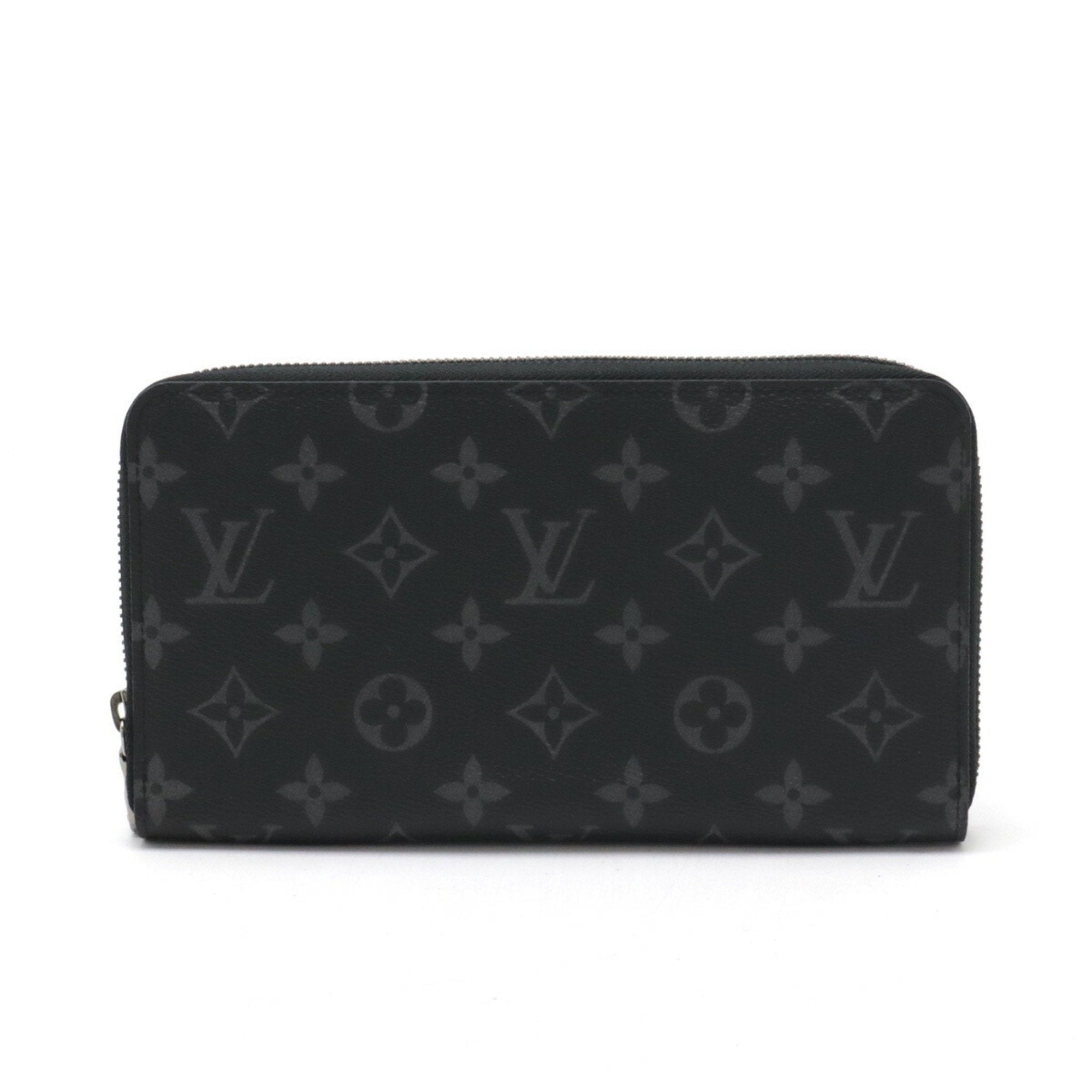 Louis Vuitton Black Gray Monogram Eclipse Long Wallet (Bi-Fold) (Pre-Owned)