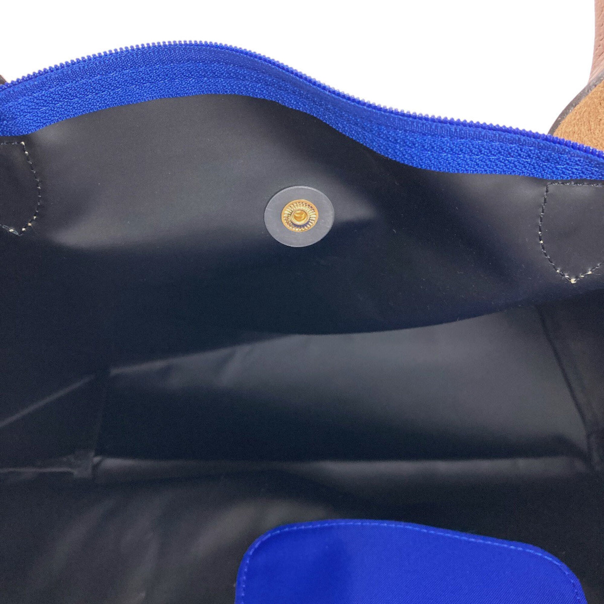 Longchamp Le Pliage Blue Nylon Tote Bag (Pre-Owned)