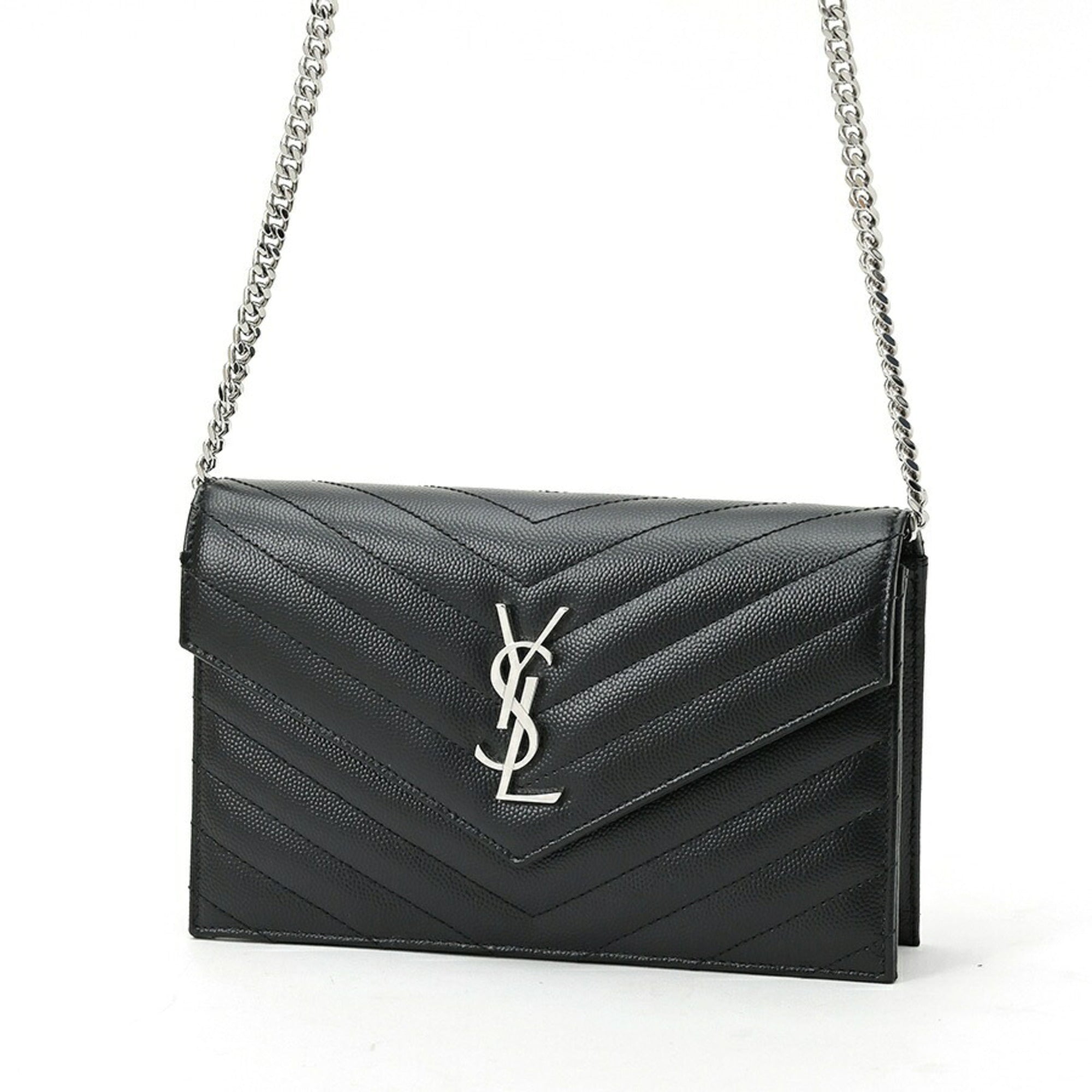 Saint Laurent Black Leather Shoulder Bag (Pre-Owned)