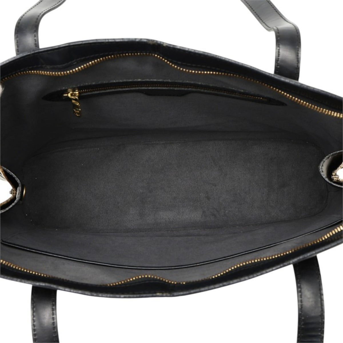 Louis Vuitton Black Noir Leather Shoulder Bag Tote Bag (Pre-Owned)