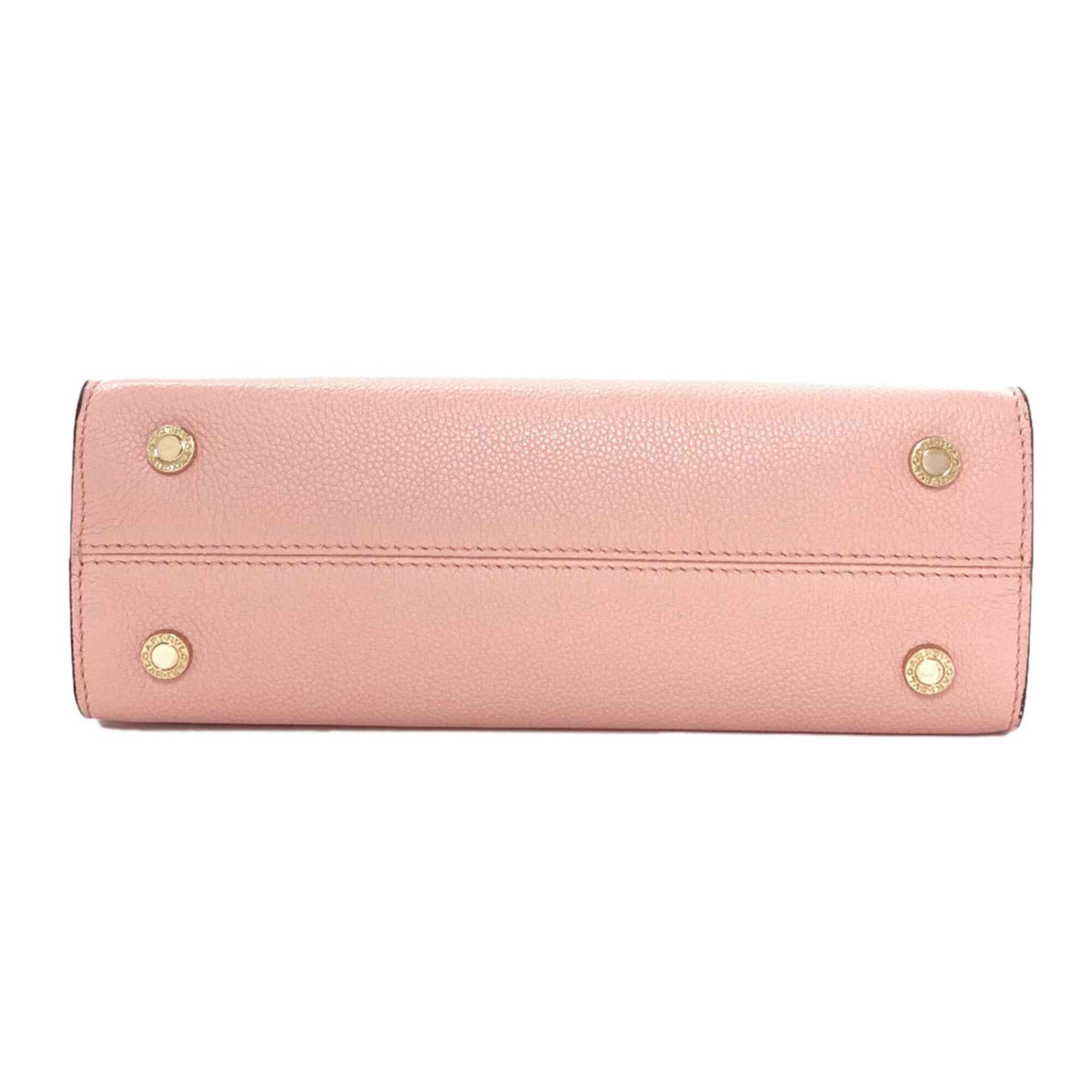 Bvlgari Pink Leather Handbag (Pre-Owned)