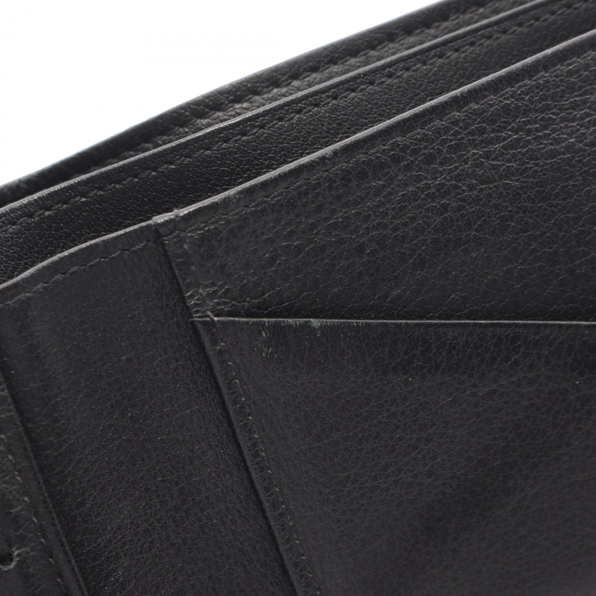 Louis Vuitton Black Leather Wallet (Bi-Fold) (Pre-Owned)