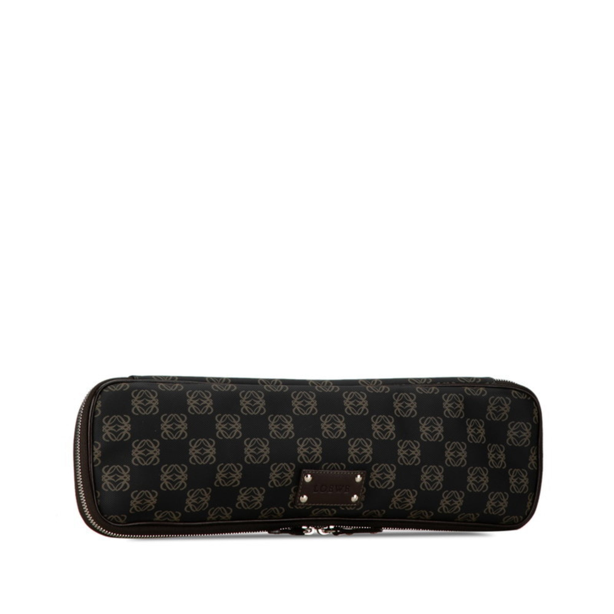 Loewe Black Brown Pvc Leather Clutch Bag (Pre-Owned)