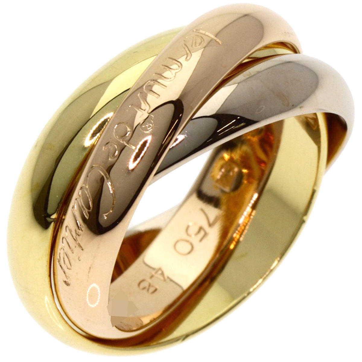 Cartier Trinity Yellow Gold (18K) Pink Gold (18K) White Gold (18K) Band Ring (Pre-Owned)