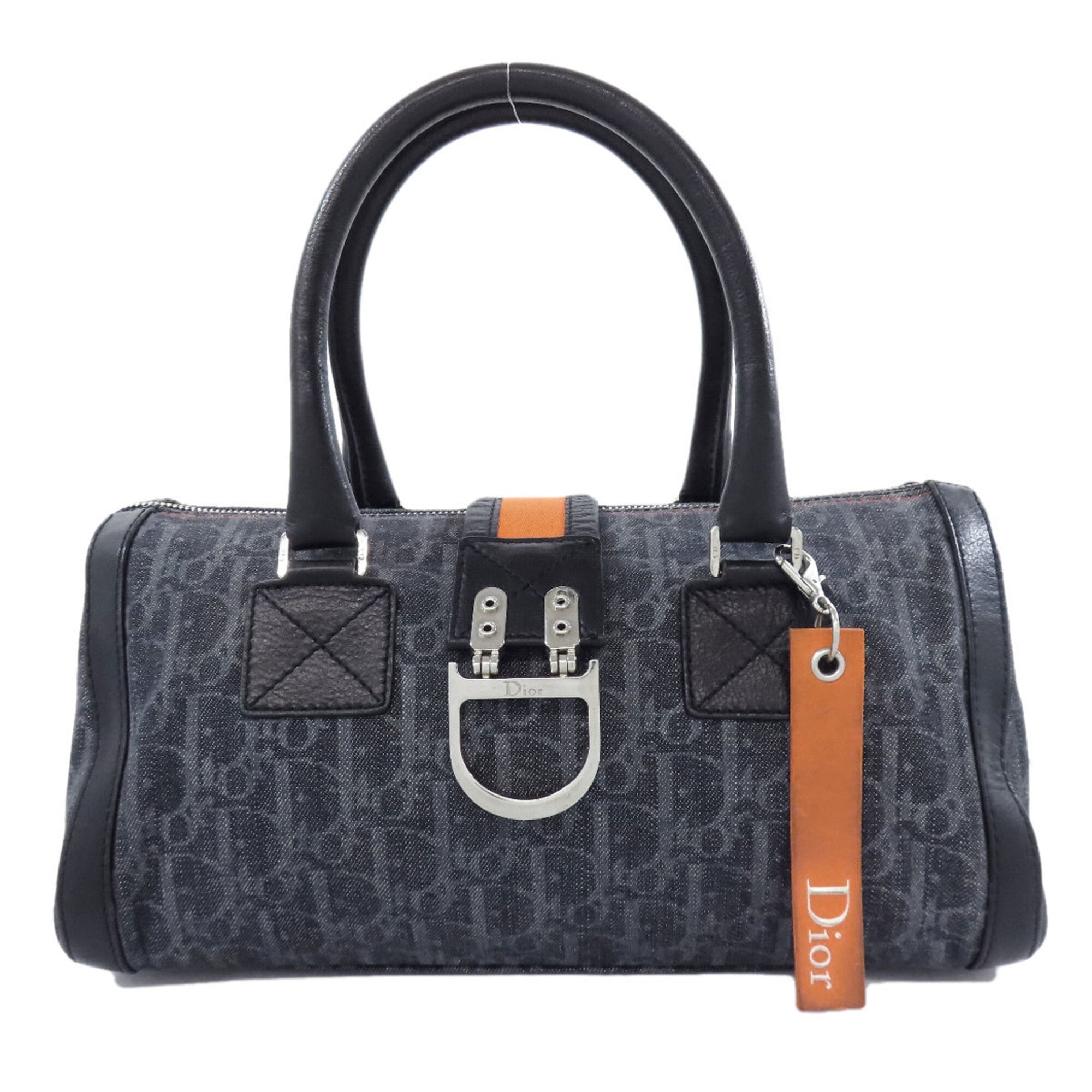 Christian Dior Black Canvas Leather Handbag (Pre-Owned)