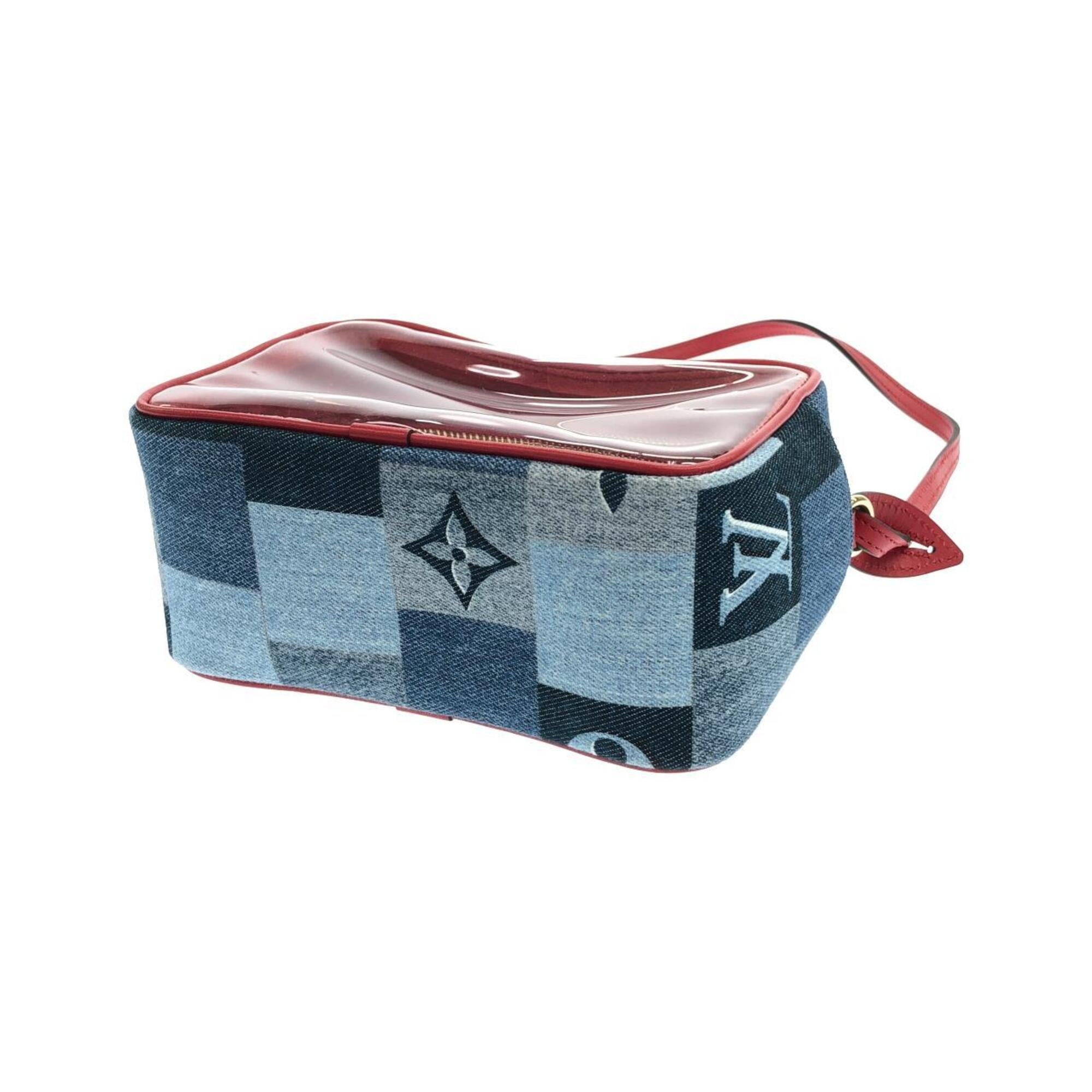 Louis Vuitton Blue Rouge Denim Pouch Shoulder Bag (Pre-Owned)