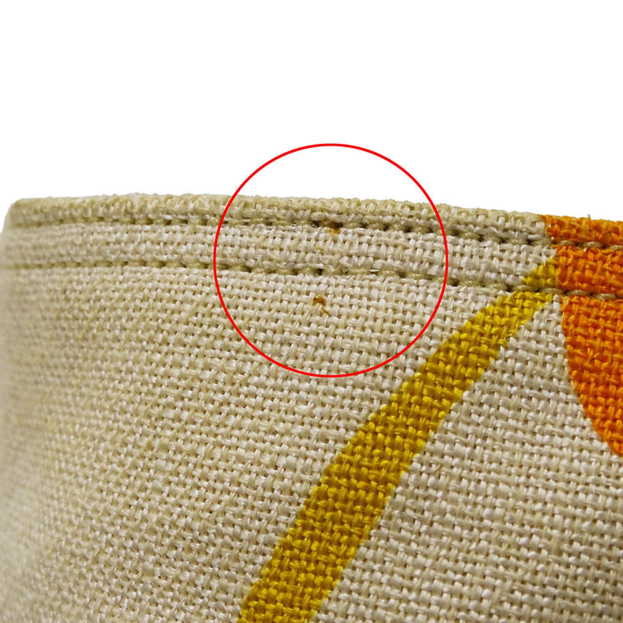 Miu Miu Multi-Color Orange Canvas Tote Bag (Pre-Owned)