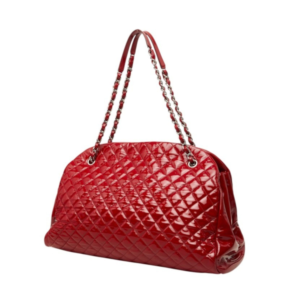 Chanel Red Color Leather Shoulder Bag Tote Bag (Pre-Owned)