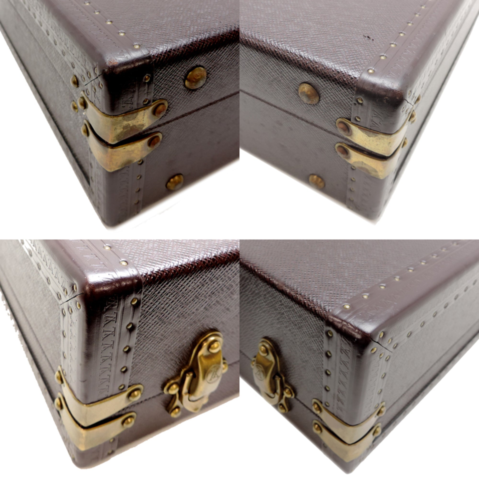 Louis Vuitton Acajou Red Brown Taiga Leather Attaché Case (Pre-Owned)