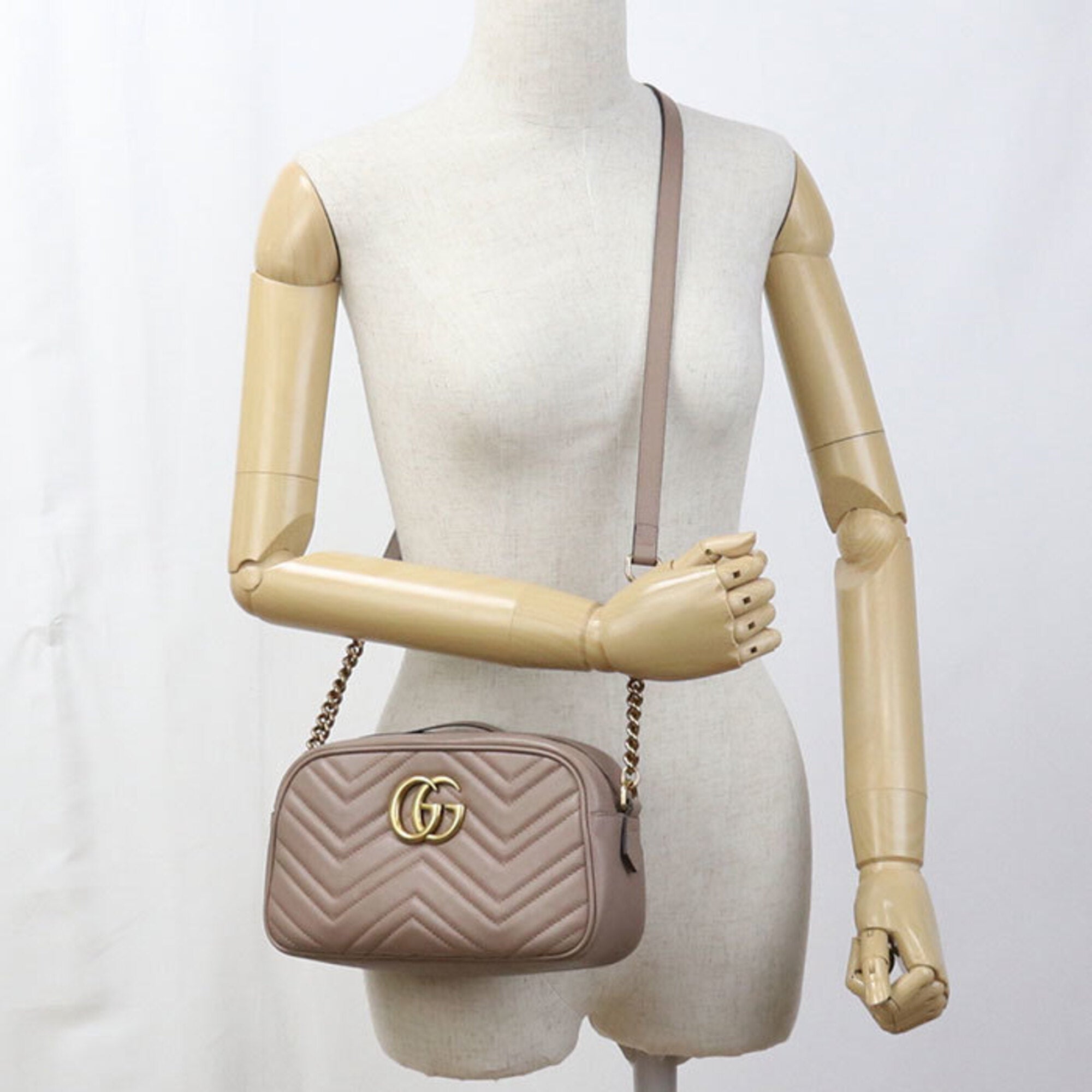 Gucci Beige Leather Shoulder Bag (Pre-Owned)
