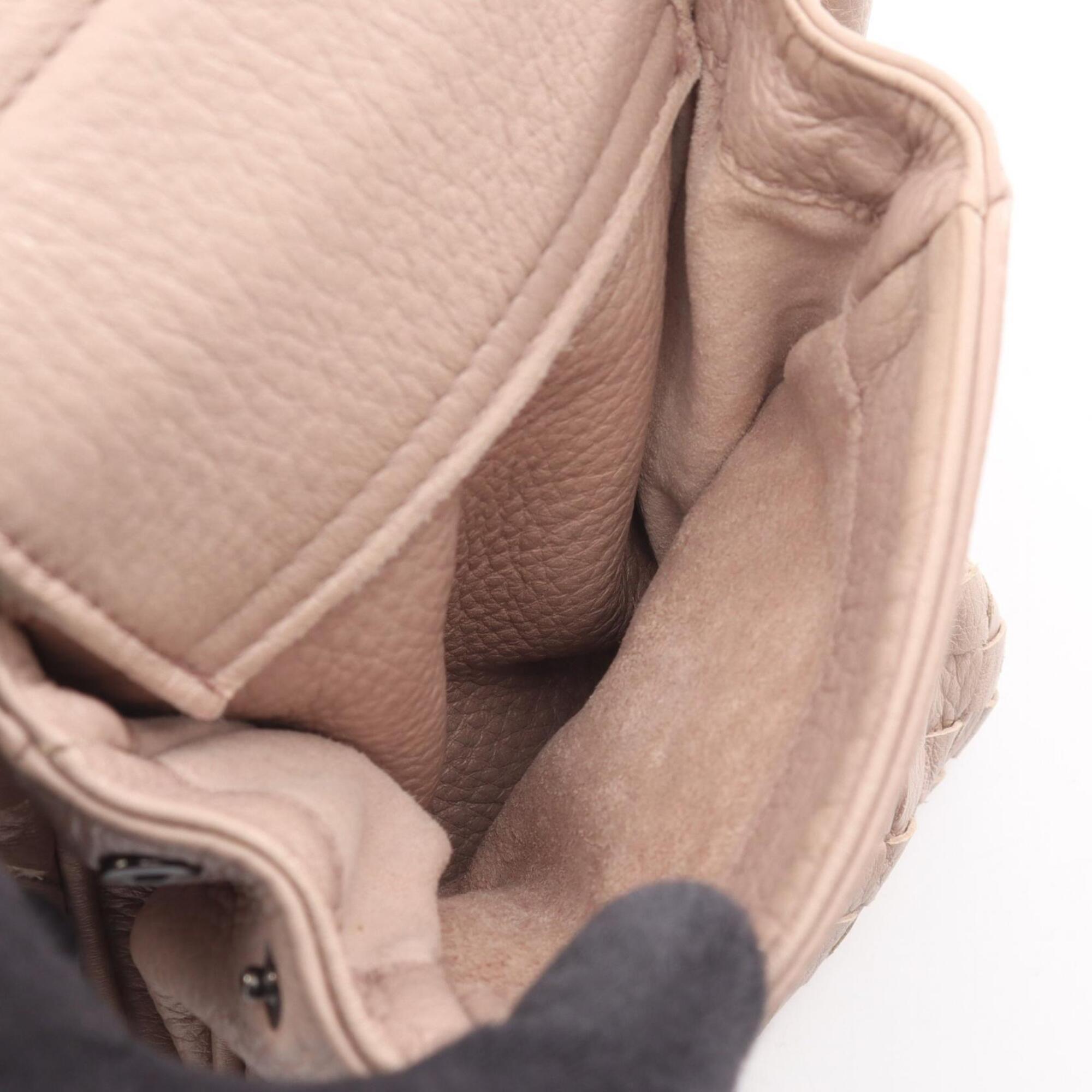 Bottega Veneta Pink Leather Handbag Shoulder Bag (Pre-Owned)