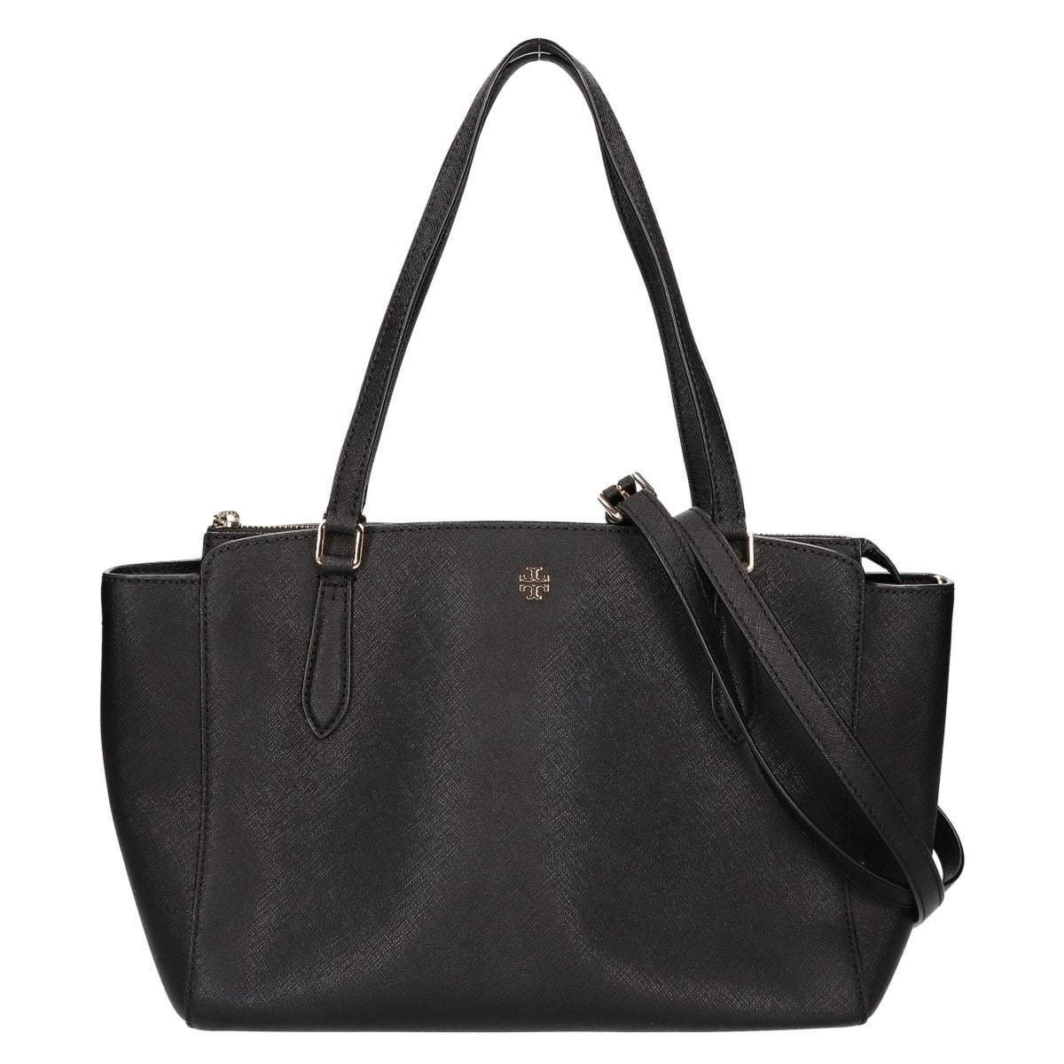 Tory Burch Black Leather Tote Bag (Pre-Owned)