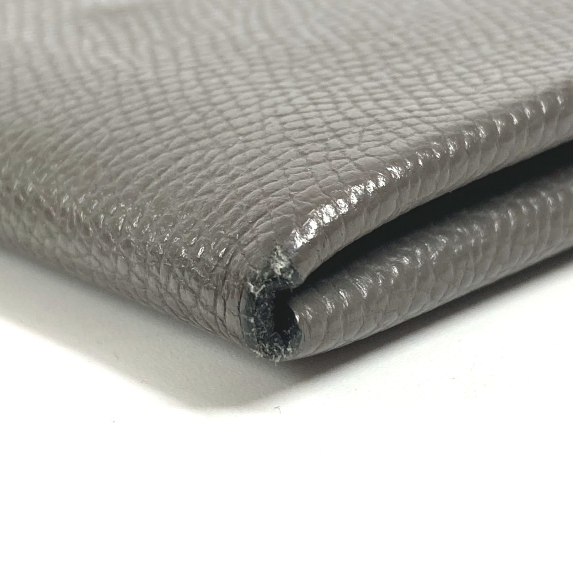 Hermes Gray Chevre Leather Wallet (Bi-Fold) (Pre-Owned)