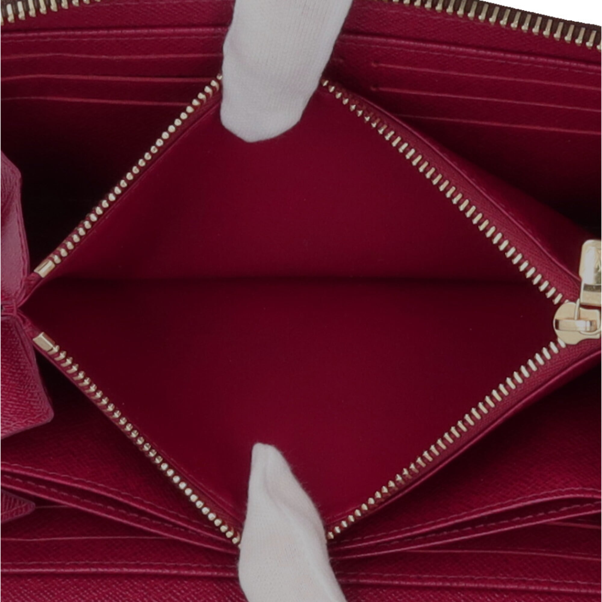 Louis Vuitton Monogram Brown Fuchsia Monogram Canvas Long Wallet (Bi-Fold) (Pre-Owned)