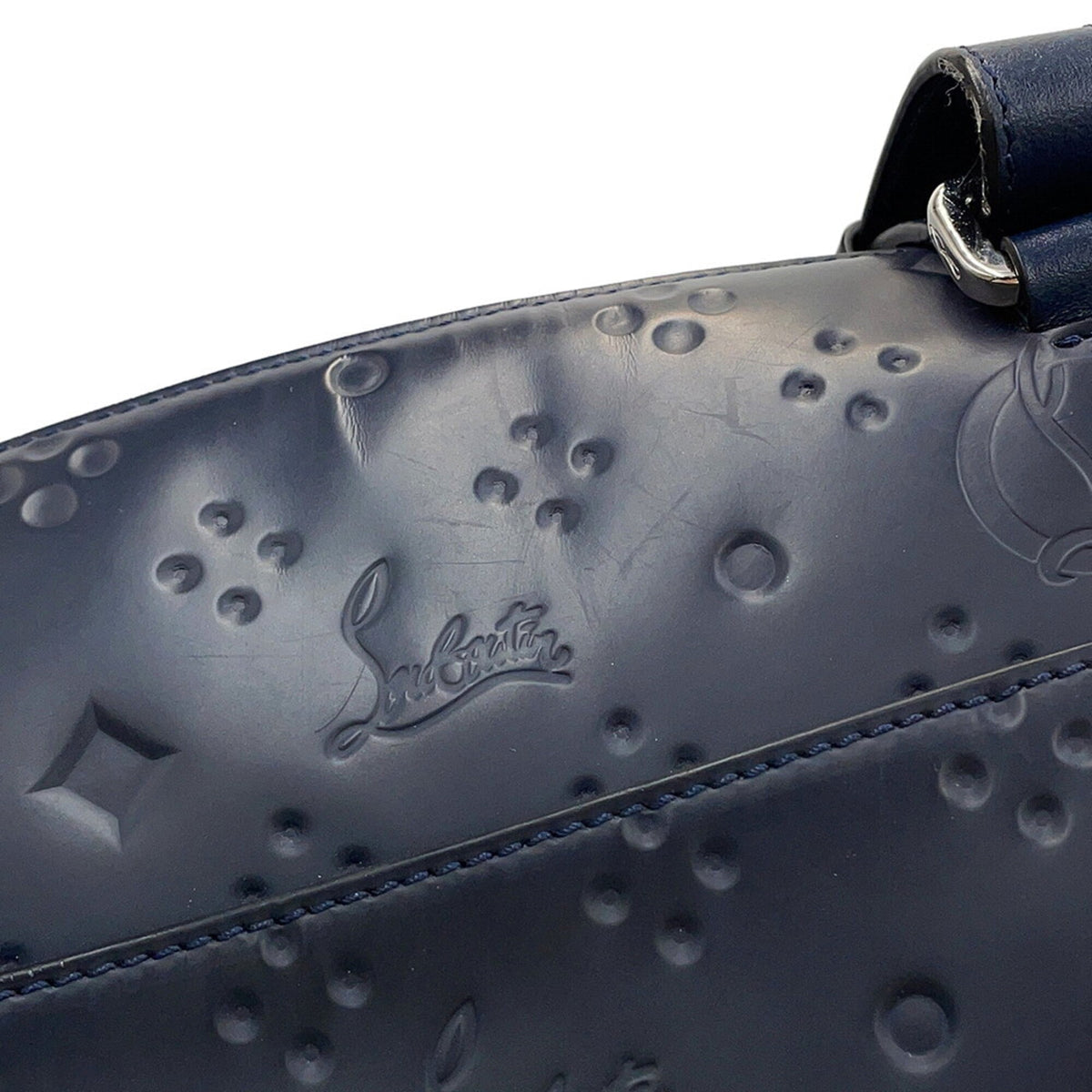 Christian Louboutin Navy Pvc Leather Shoulder Bag (Pre-Owned)