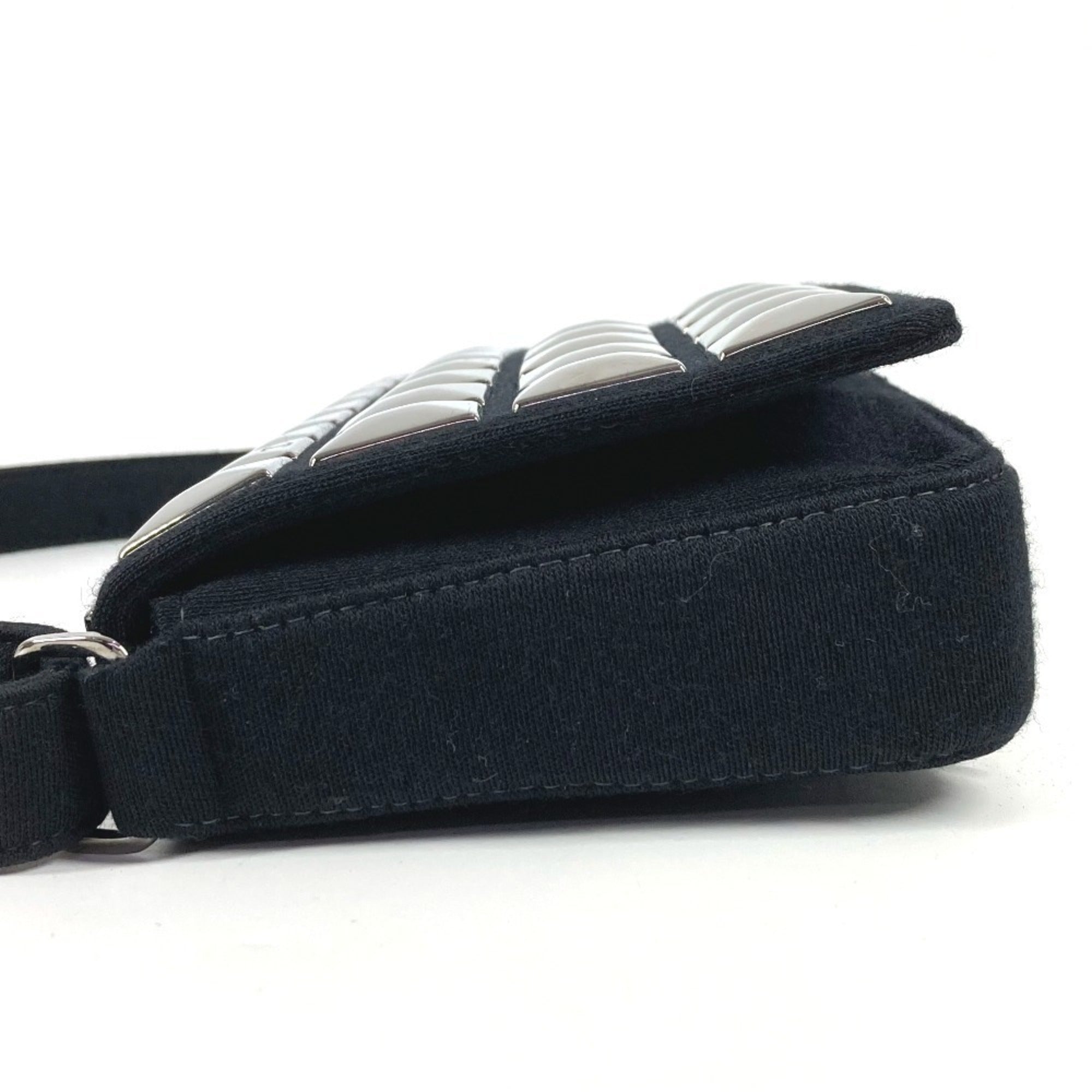 Chanel Black Cotton Shoulder Bag (Pre-Owned)