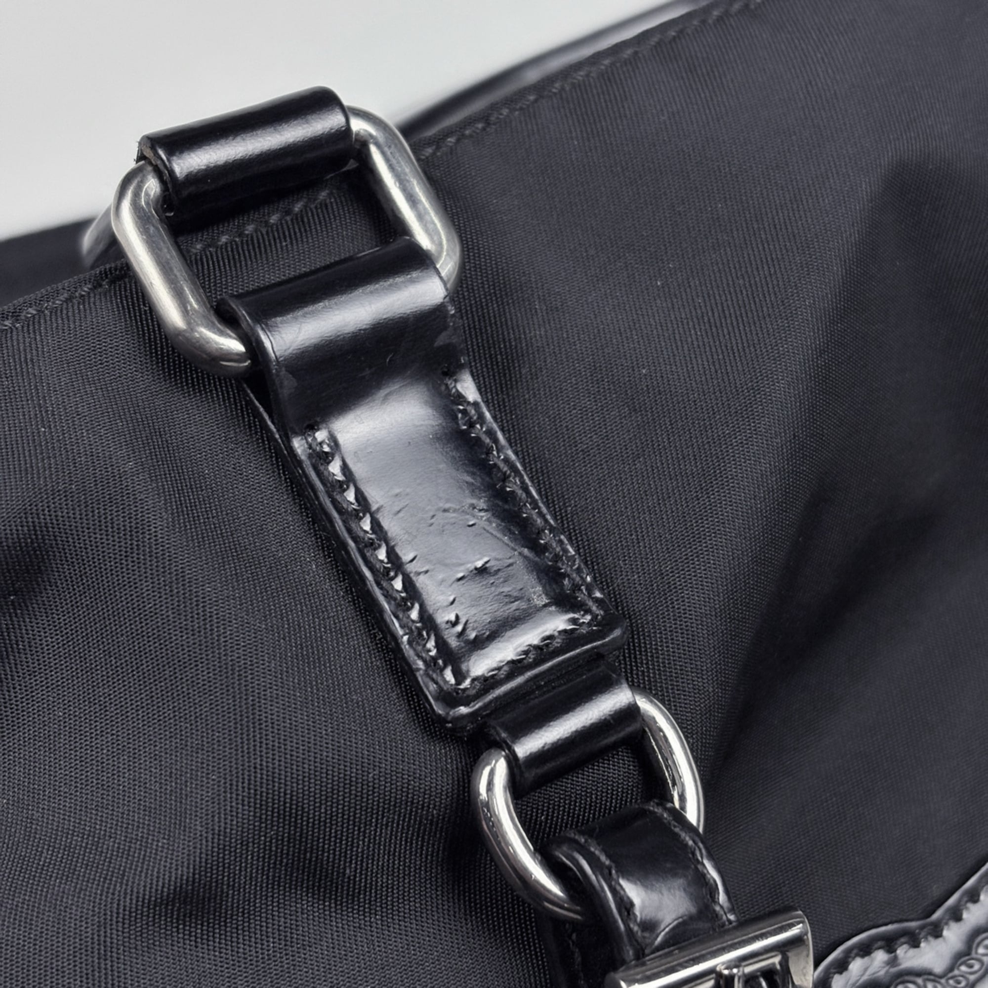 Prada Black Nylon Shoulder Bag Tote Bag (Pre-Owned)