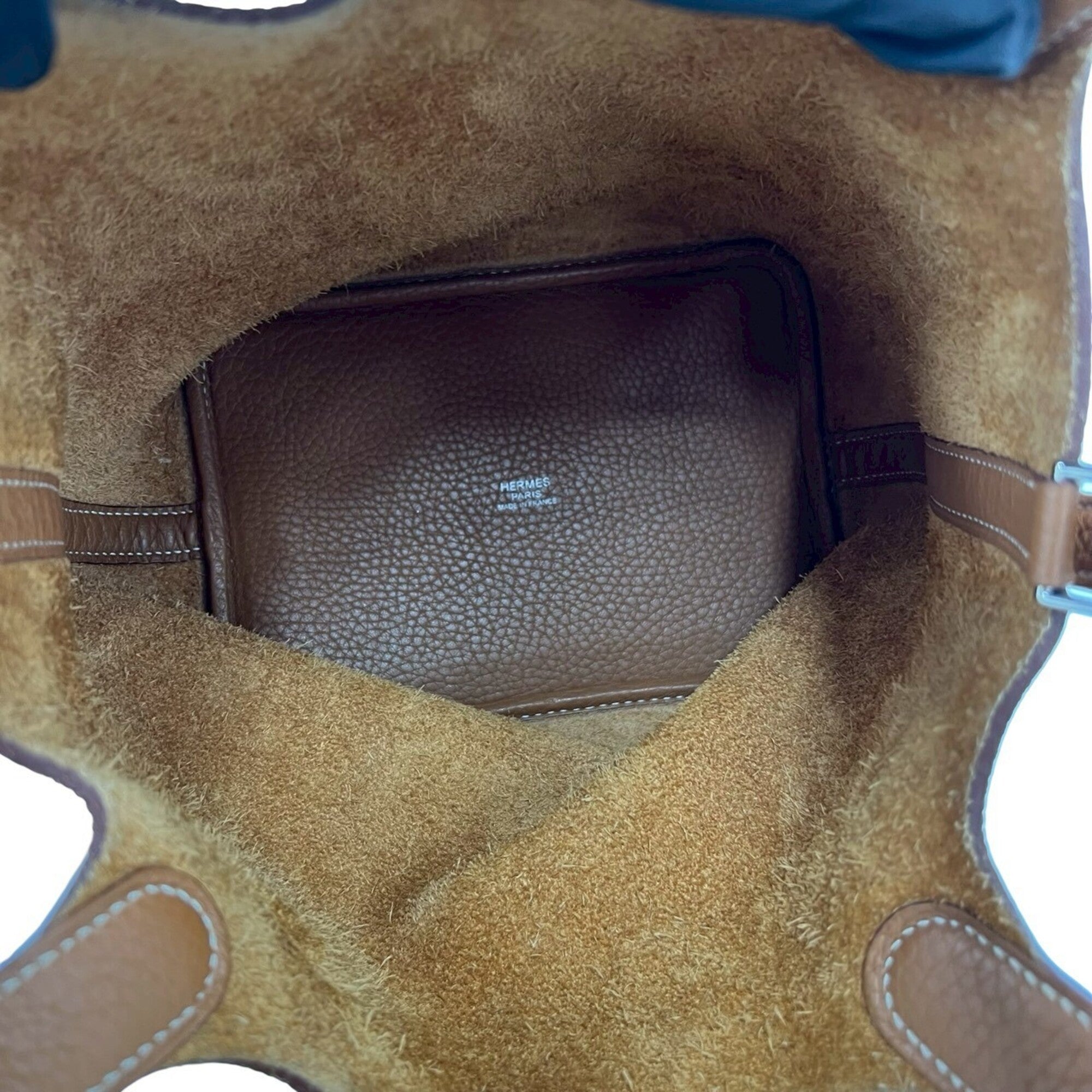 Hermes Brown Taurillon Clemence Leather Handbag (Pre-Owned)