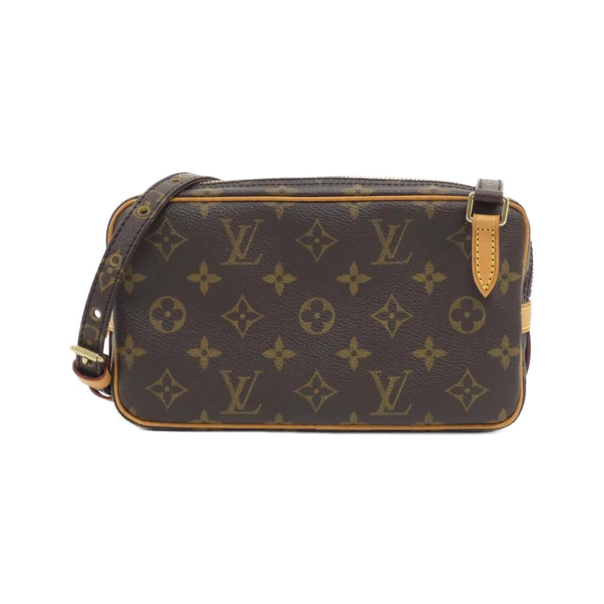 Louis Vuitton Marron Coated Canvas Shoulder Bag (Pre-Owned)