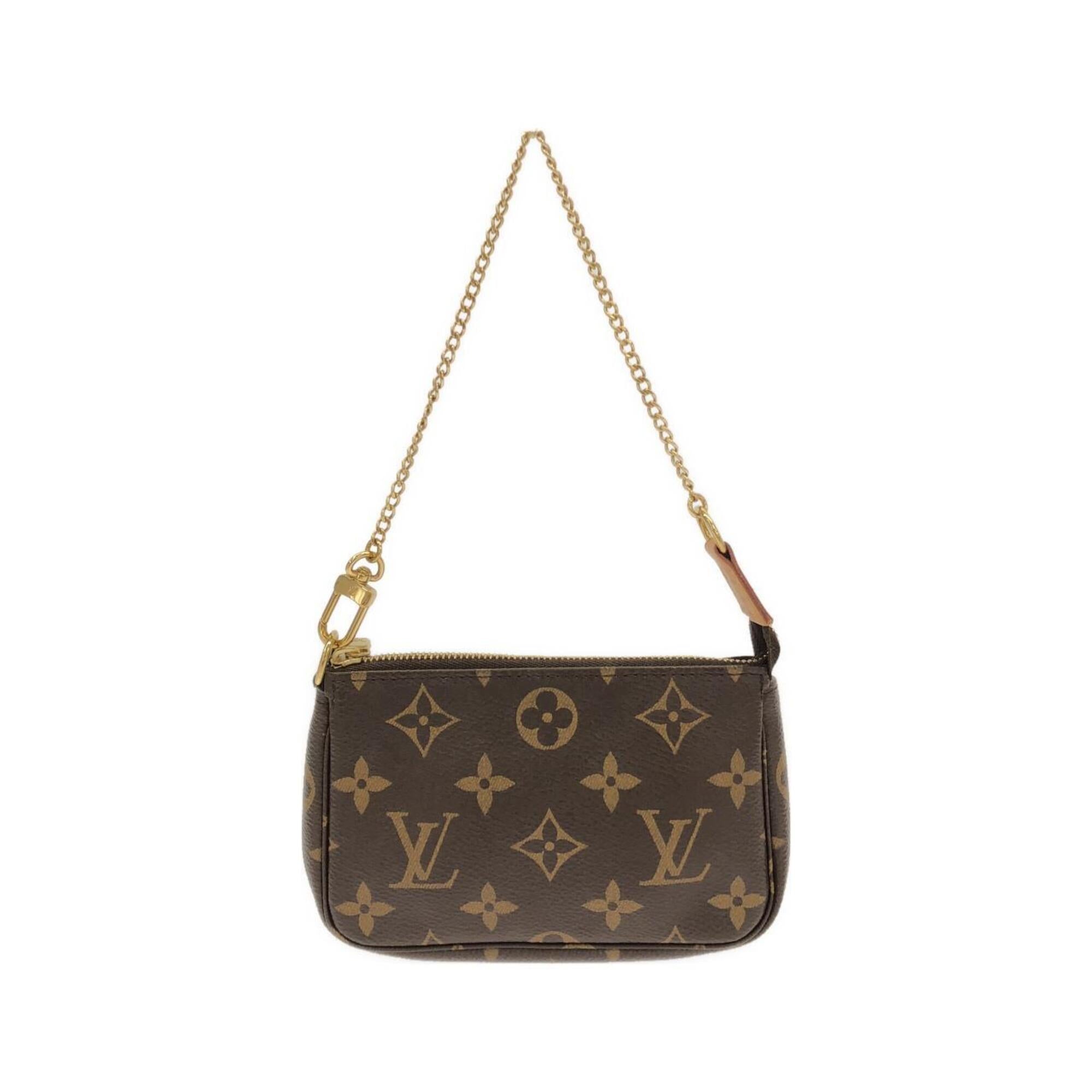 Louis Vuitton Marron Coated Canvas Pochette Pouch (Pre-Owned)