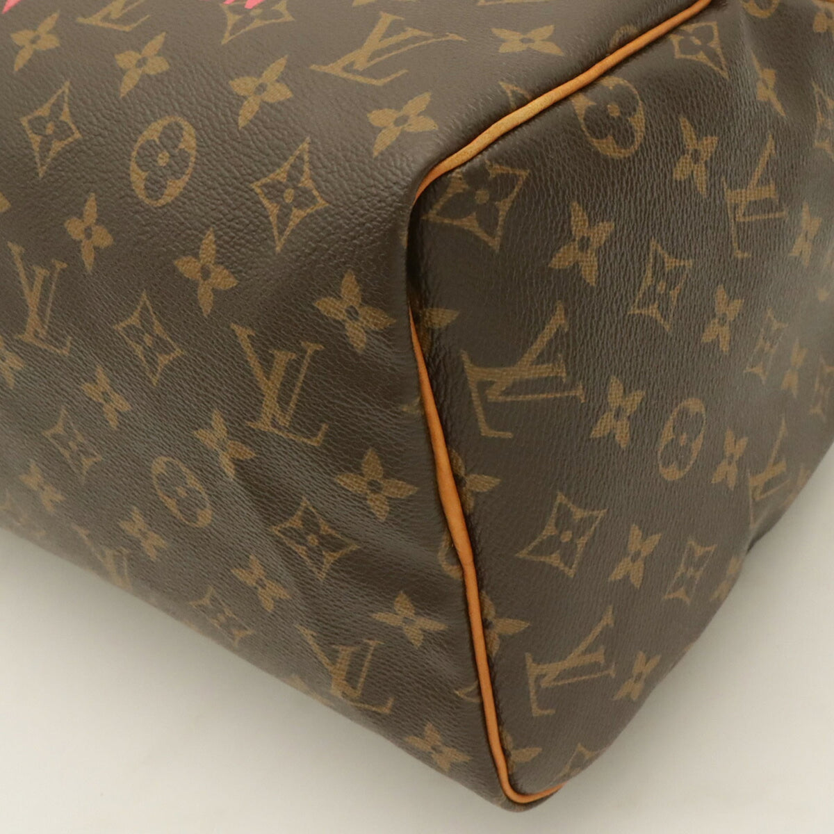 Louis Vuitton Brown Pink Monogram Canvas Boston Bag Handbag (Pre-Owned)