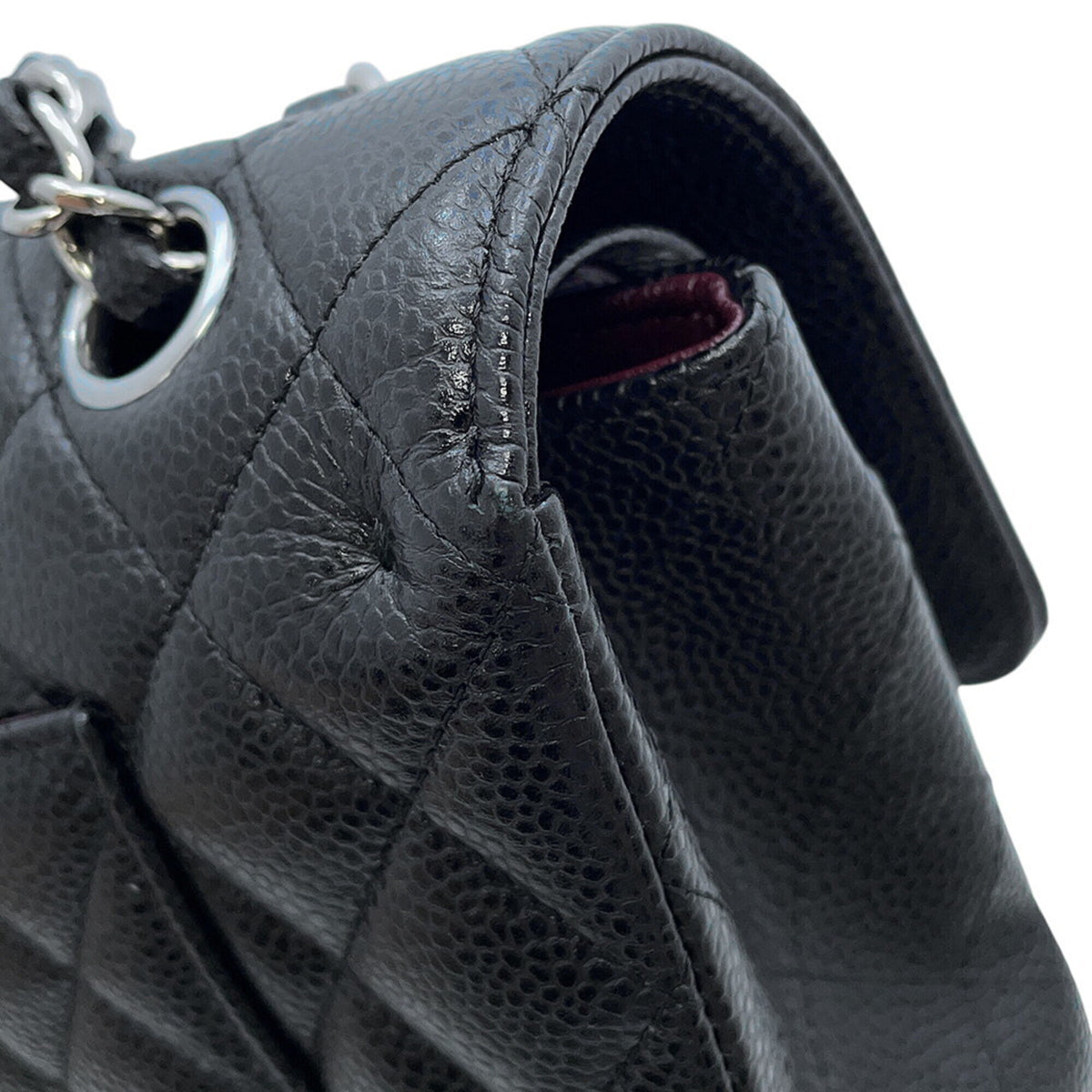 Chanel Black Grained Calfskin Handbag Shoulder Bag (Pre-Owned)