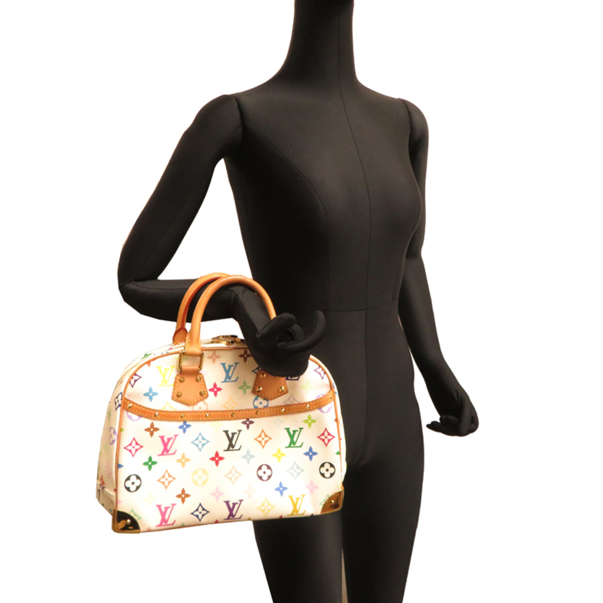 Louis Vuitton White Monogram Multicolore Handbag (Pre-Owned)
