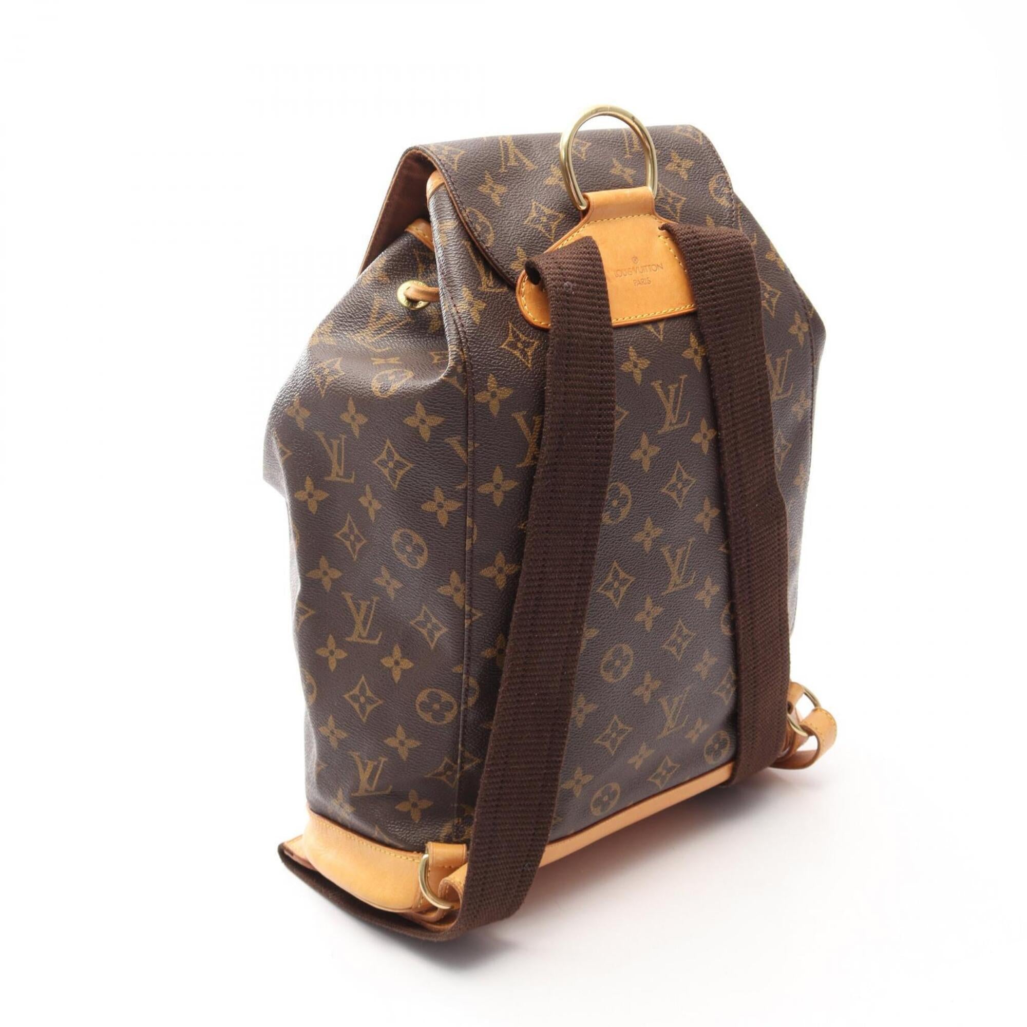 Louis Vuitton Brown Pvc Leather Backpack Handbag (Pre-Owned)