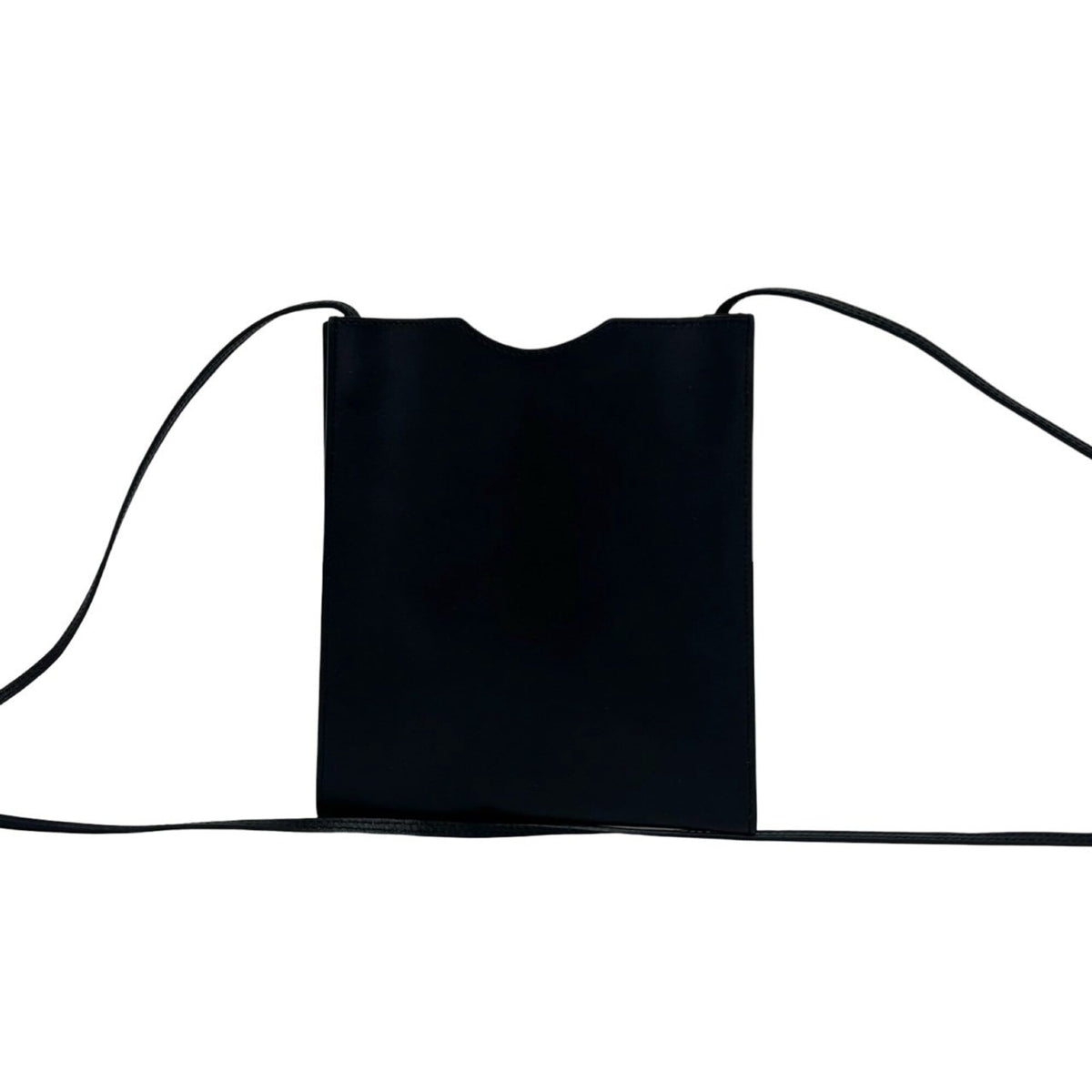 Hermes Black Box Calf Leather Pochette Shoulder Bag (Pre-Owned)