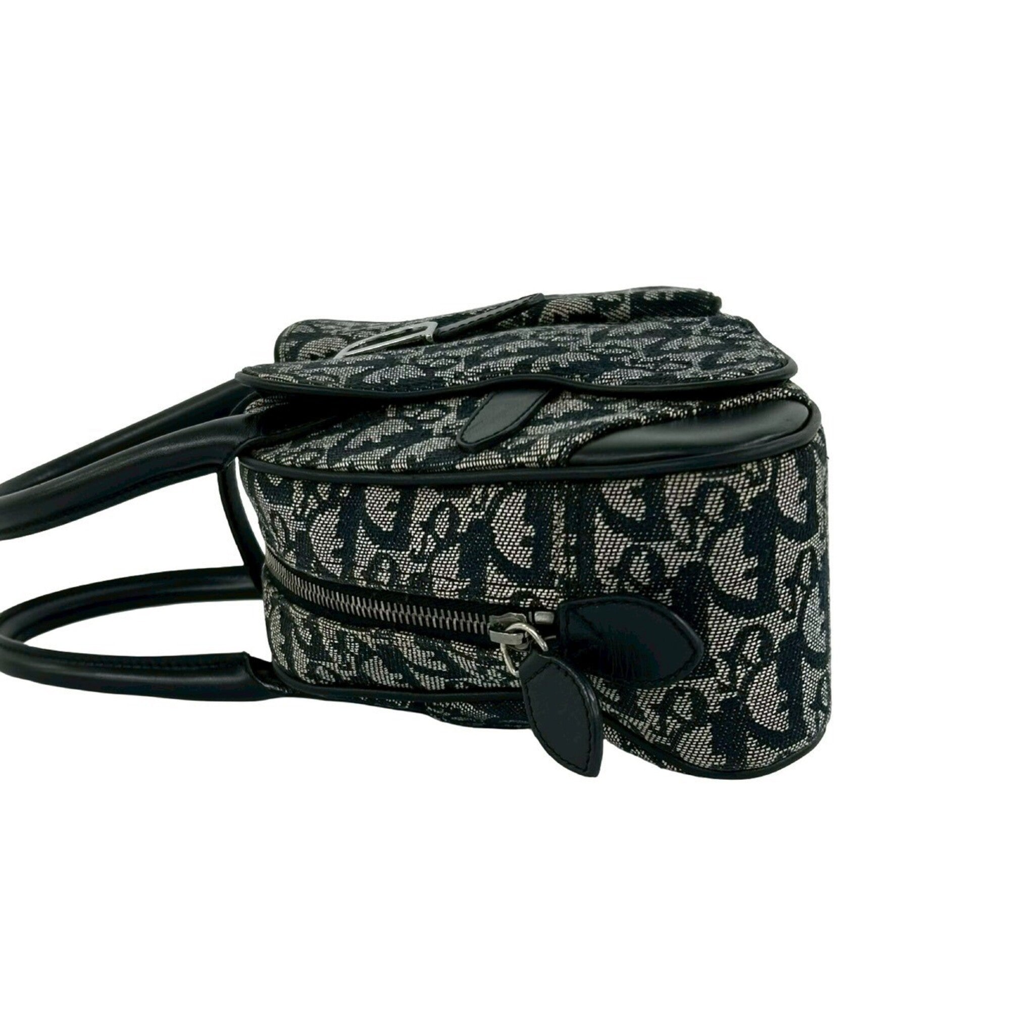 Christian Dior Black Canvas Leather Handbag (Pre-Owned)