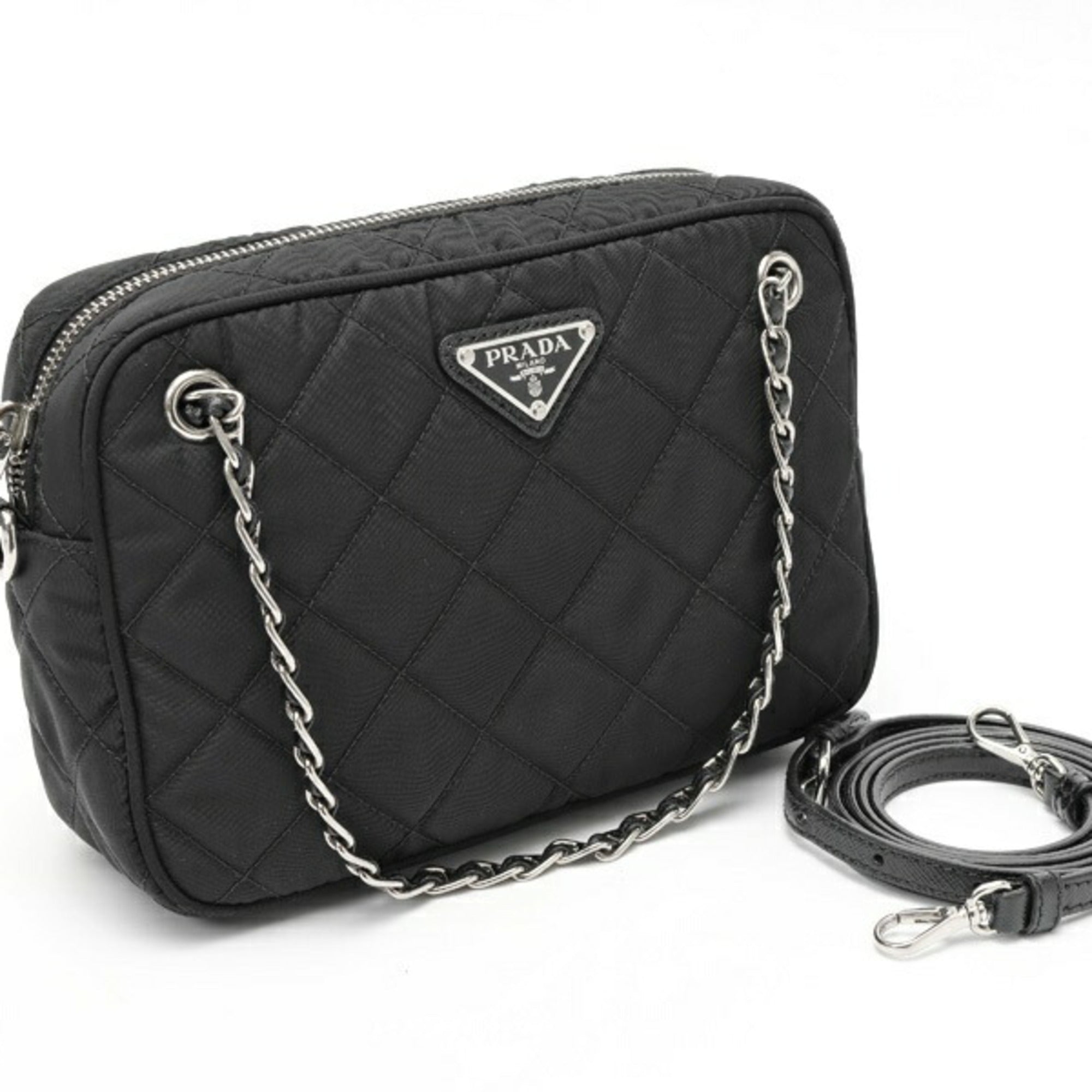 Prada Black Nylon Shoulder Bag (Pre-Owned)