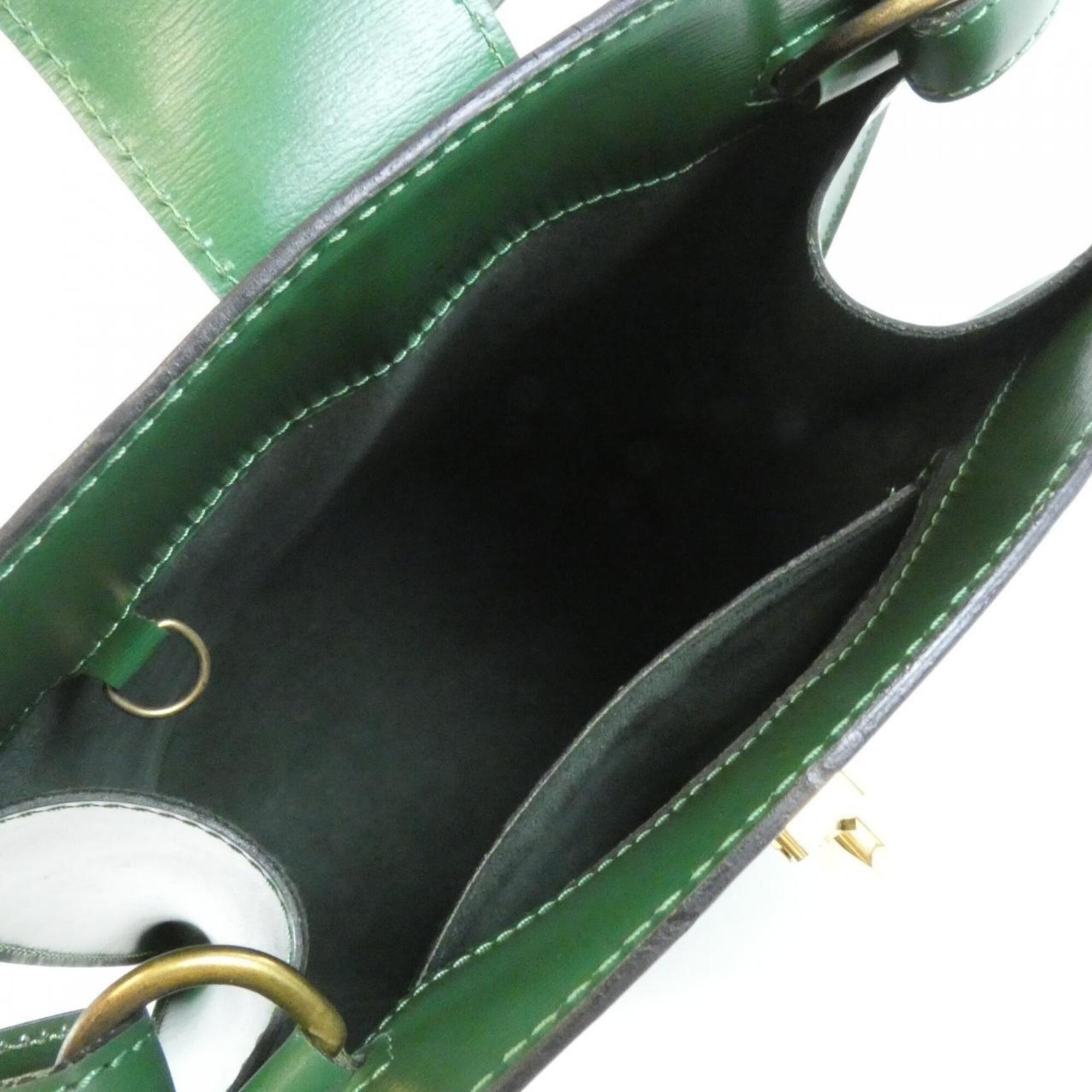 Louis Vuitton Green Leather Shoulder Bag (Pre-Owned)